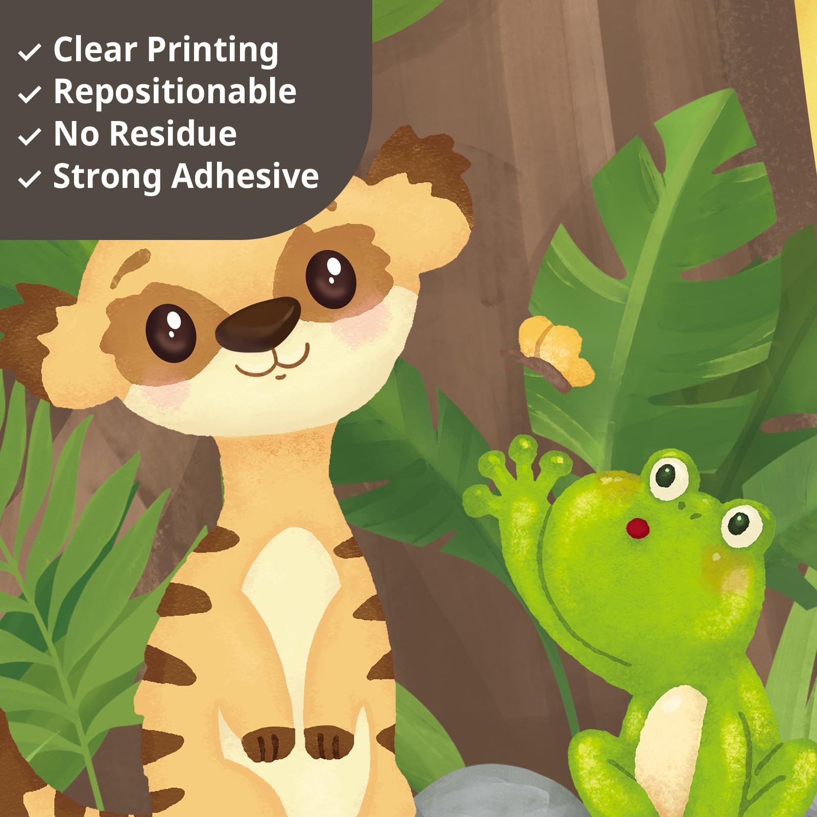 SG4-2504 Large Tree Jungle Animals Wall Decals Removable Stickers for Kids Be…