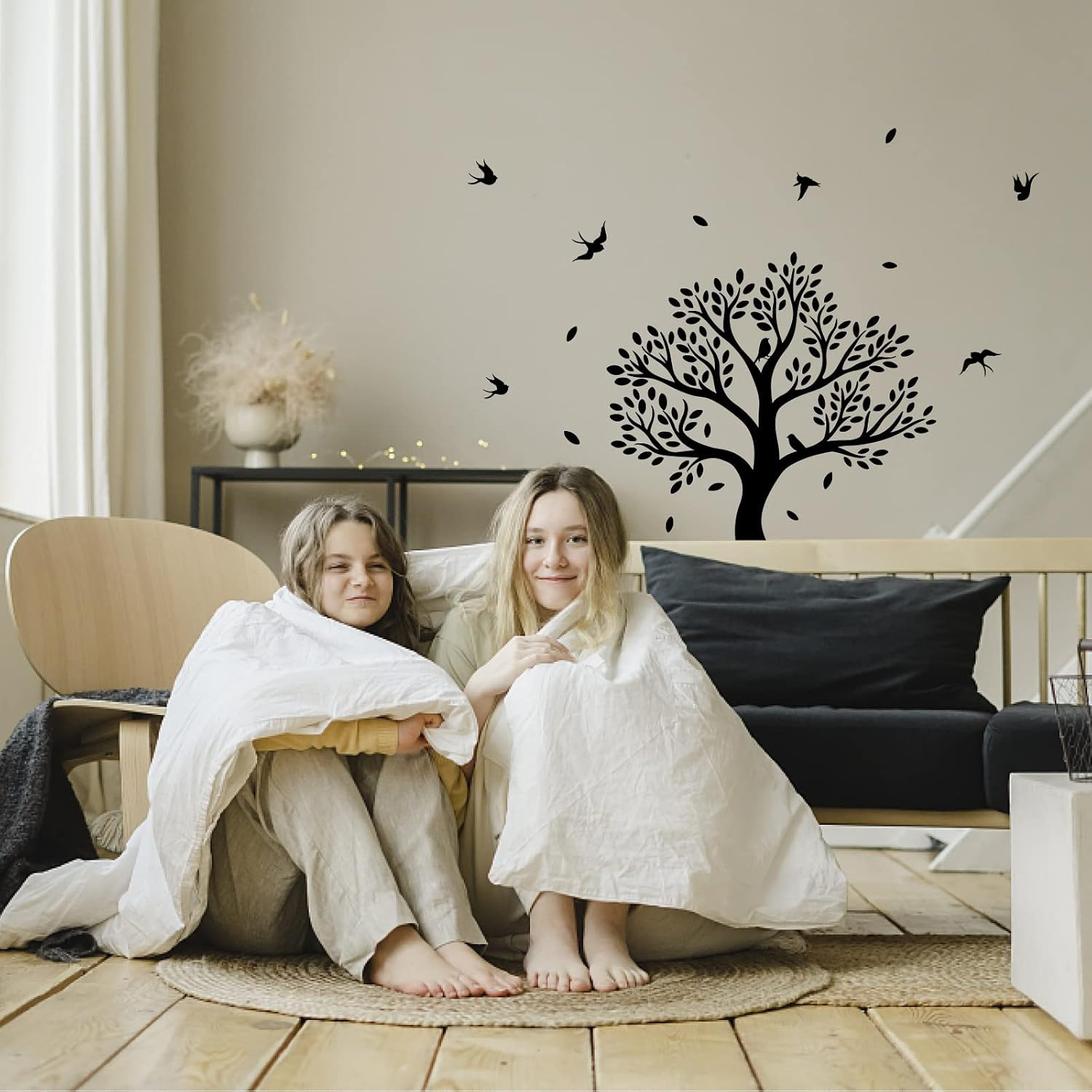 Tree of Life Wall Decor Stickers Birds & Branches 22.4X15.3 In