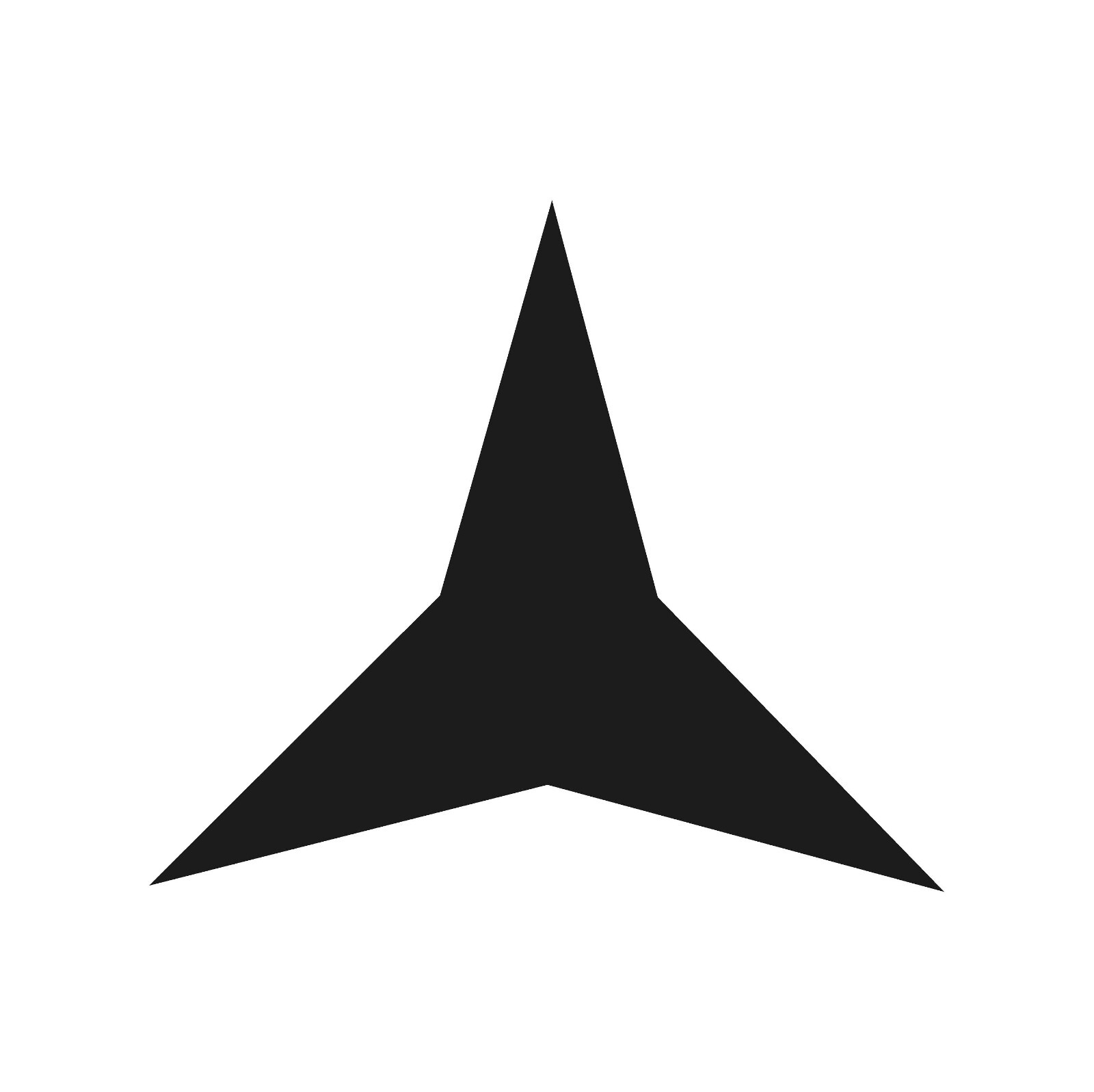 3 Point star Vinyl Decal Pointy star shape symbol Sticker