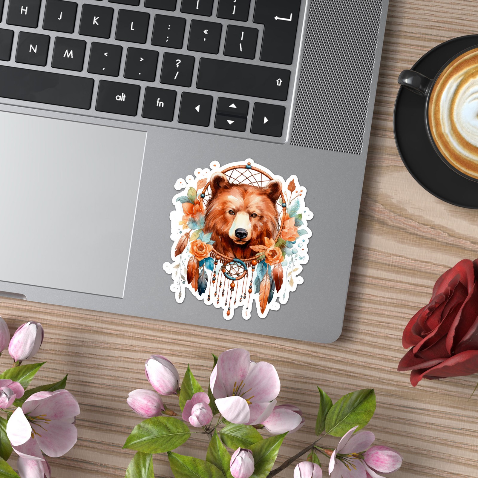Bear Dream Catcher – Vinyl Decal Sticker – Car Window Laptop – ebn9436