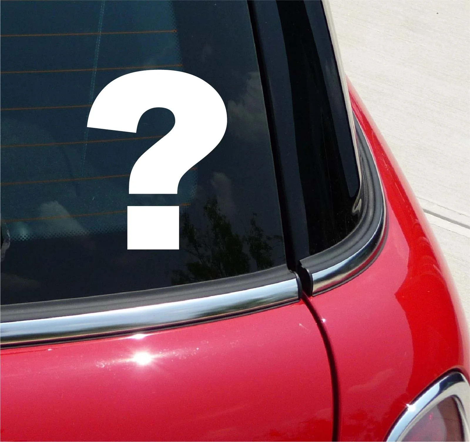 QUESTION MARK SYMBOL PUNCTUATION GRAPHIC DECAL STICKER ART CAR WALL DECOR