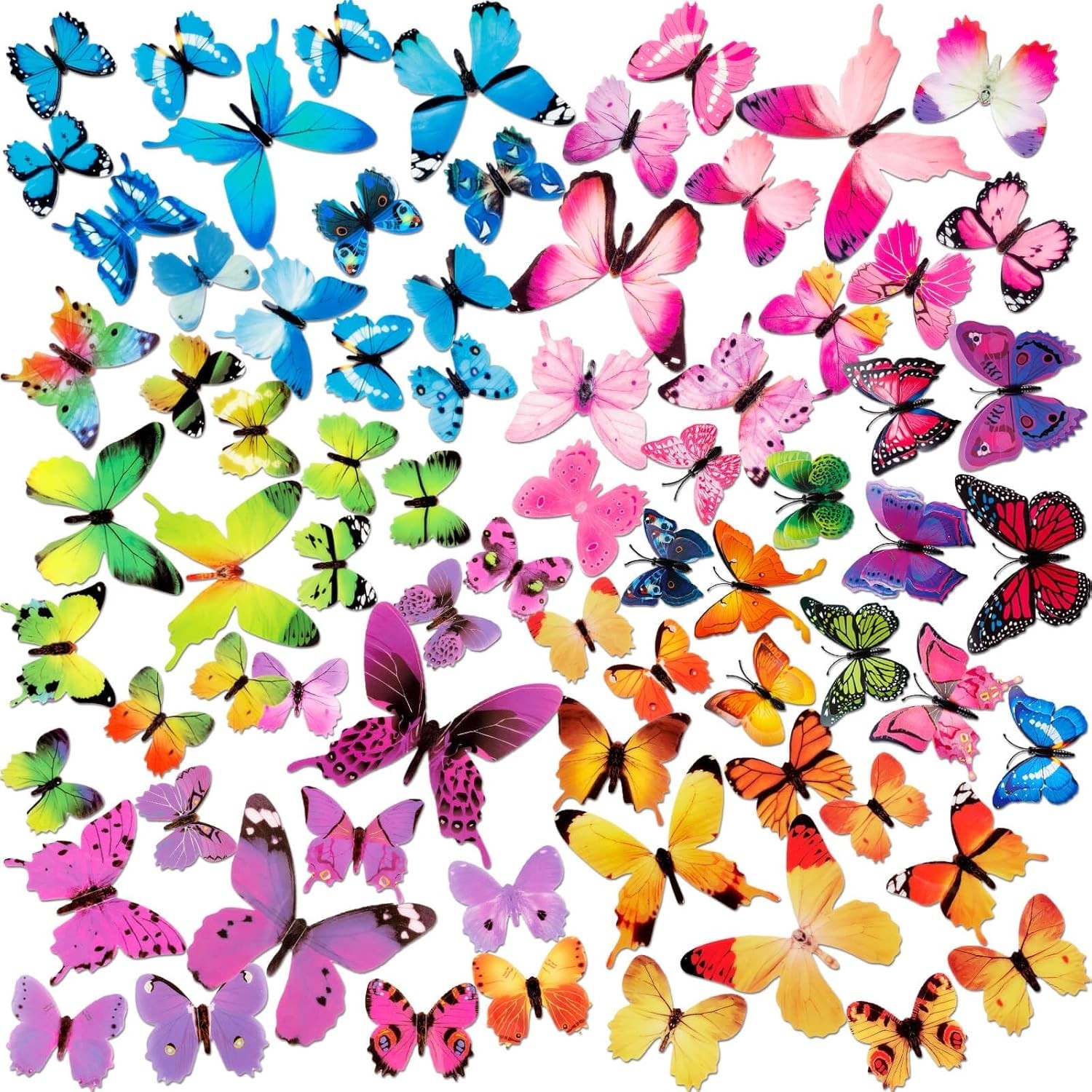 Easy Install Butterfly Decals – 240 Pieces