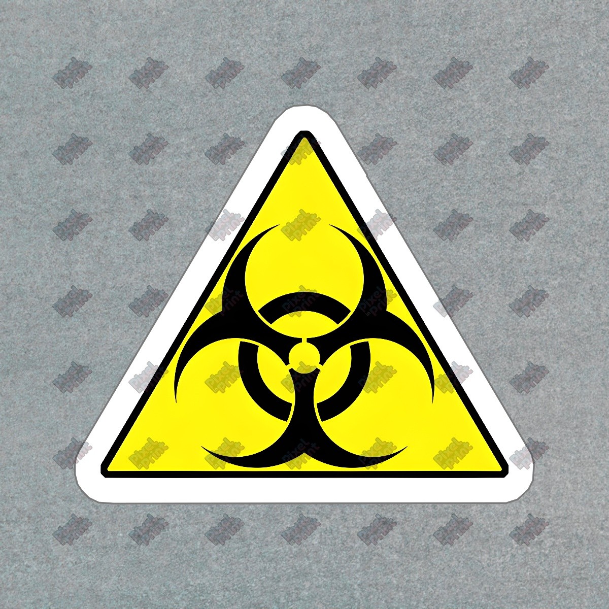 Biohazard Warning Vinyl Sticker Decal Yellow Triangle Hazard Sign for #314682