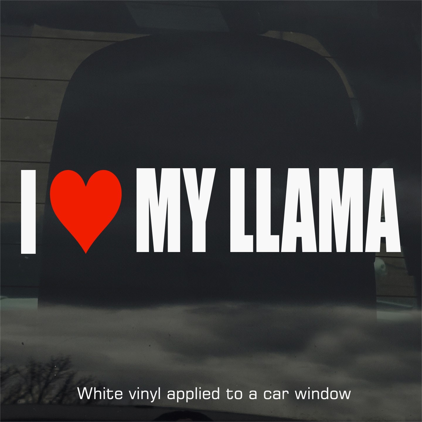 I Love My Llama Custom Vinyl Sticker Decal
