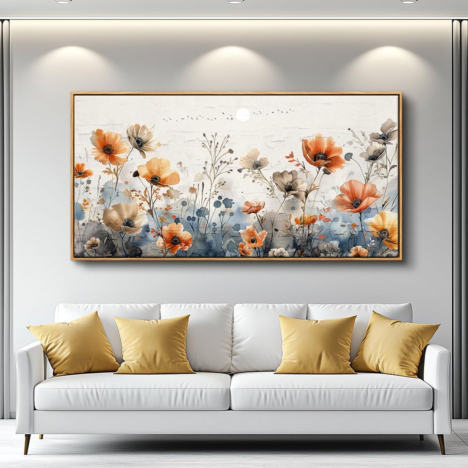QIYILEXWART Wood Framed Large Wall Decor For Living Room Canvas Wall Art For …
