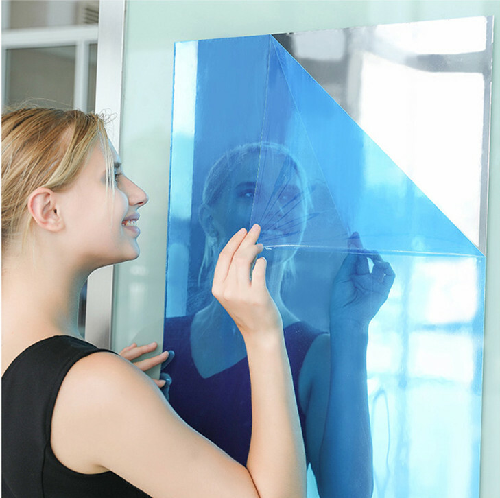 20" x 40" Self Adhesive Mirror Wall Sticker Reflective Film Paper Kitchen Decor