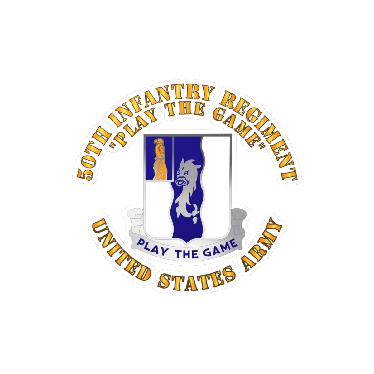 Kiss-Cut Vinyl Decals – DUI – 50th Infantry Regiment – Play the Game