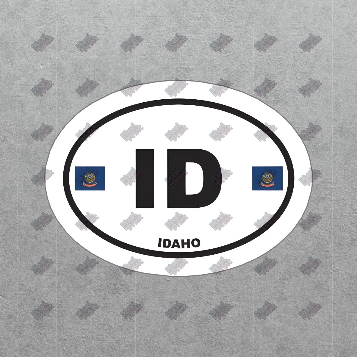 Idaho State Oval Vinyl Sticker Decal Perfect for Cars, Laptops, Water #815659
