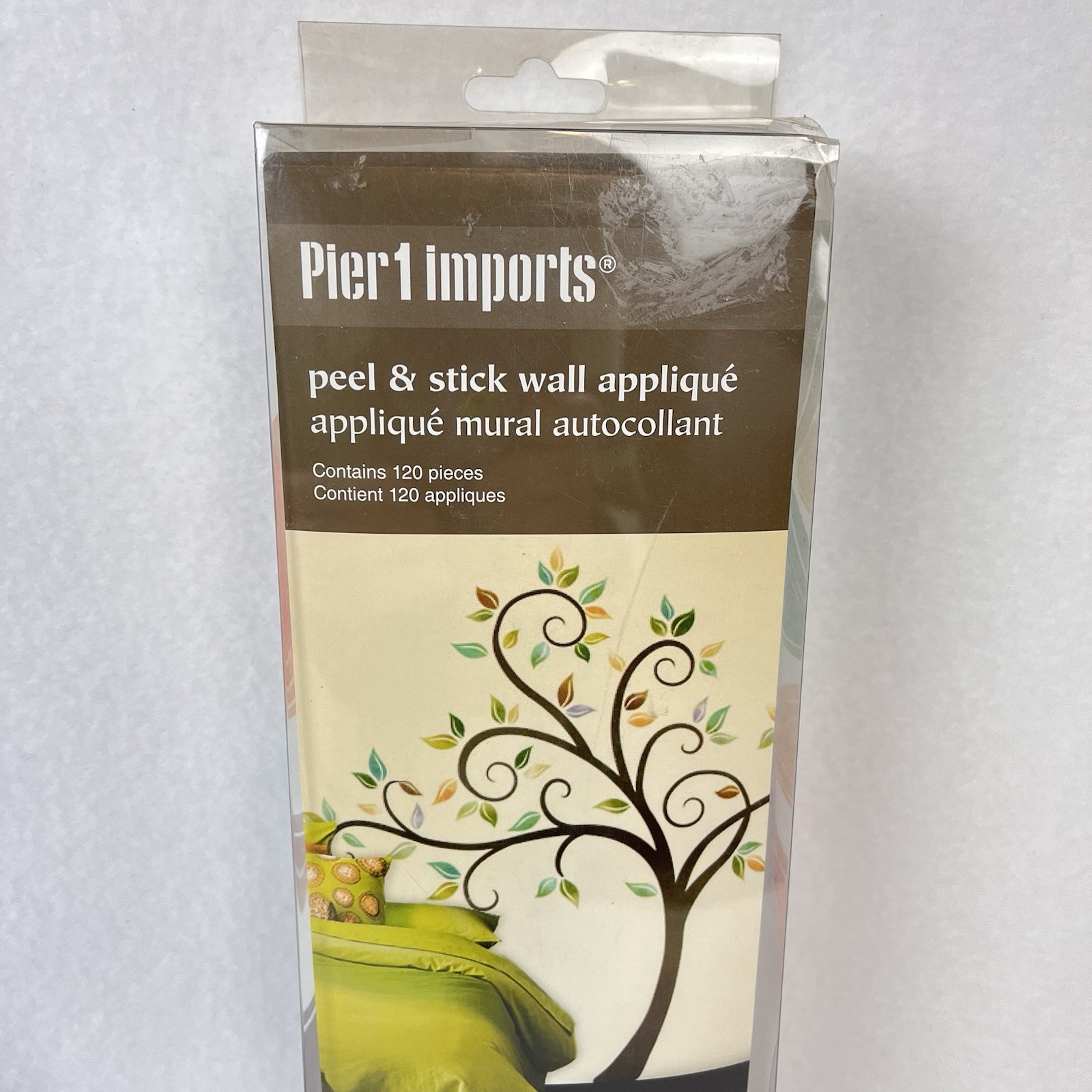 2 Pier One Imports Peel & Stick Wall Applique Tree Leaves Nature New Open Box