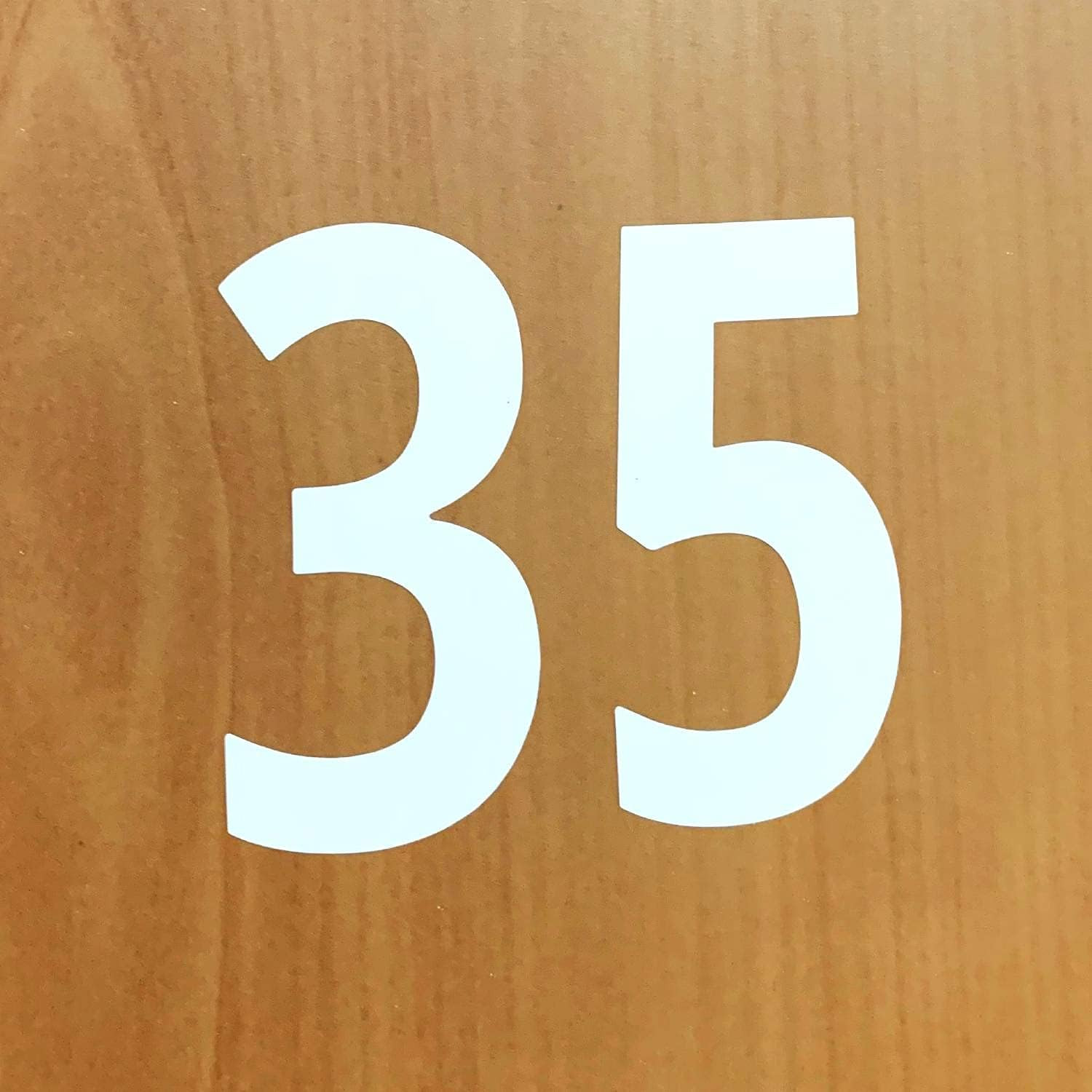 600 Pieces, 1" – Number Stickers, Waterproof Vinyl Stick on Numbers – White