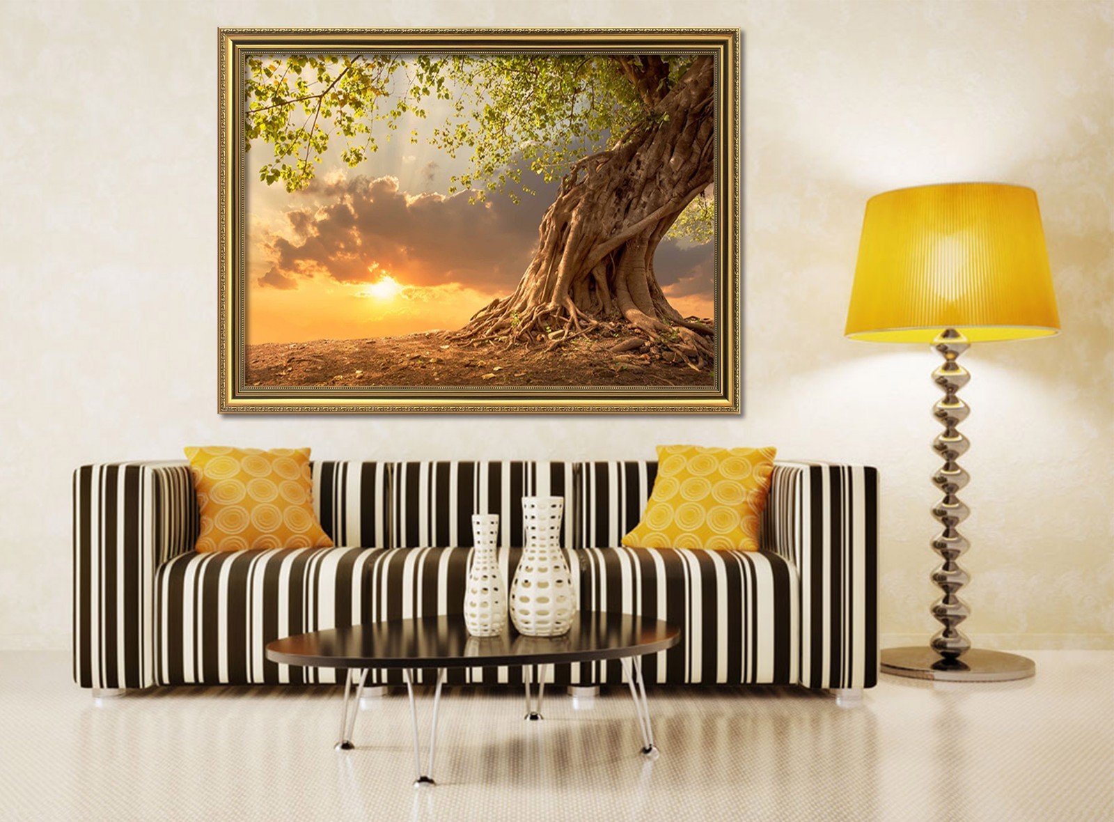 3D Dusk Tree 676 Fake Framed Poster Home Decor Print Painting Unique Art Summer