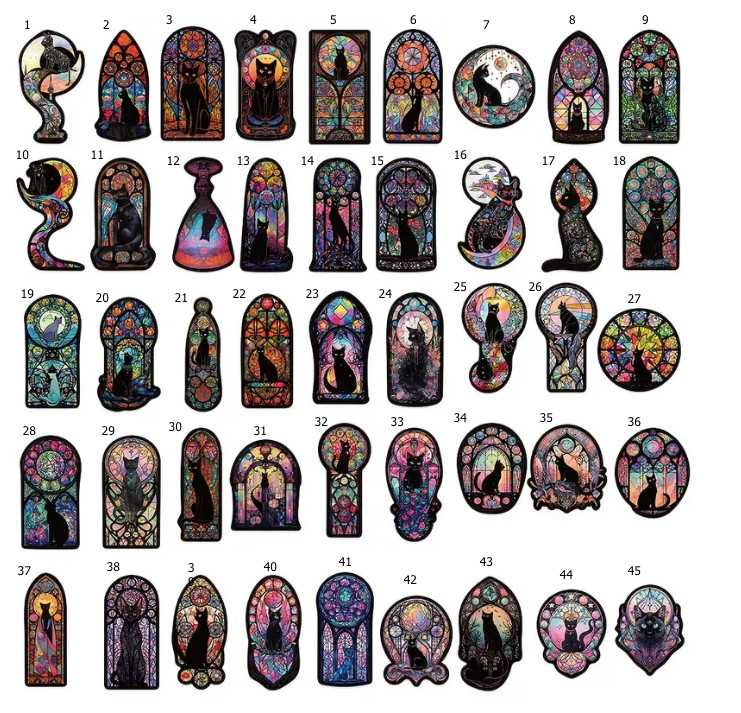 GOTHIC CATS Vinyl Stickers – Select A Sticker – BUY2GET8FREE!