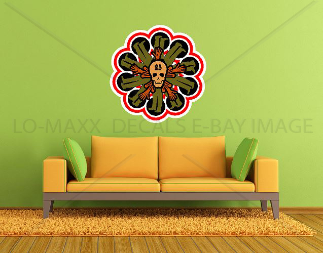 Skull Number 23 Custom Graphic Design Various Sizes Printed Vinyl Sticker