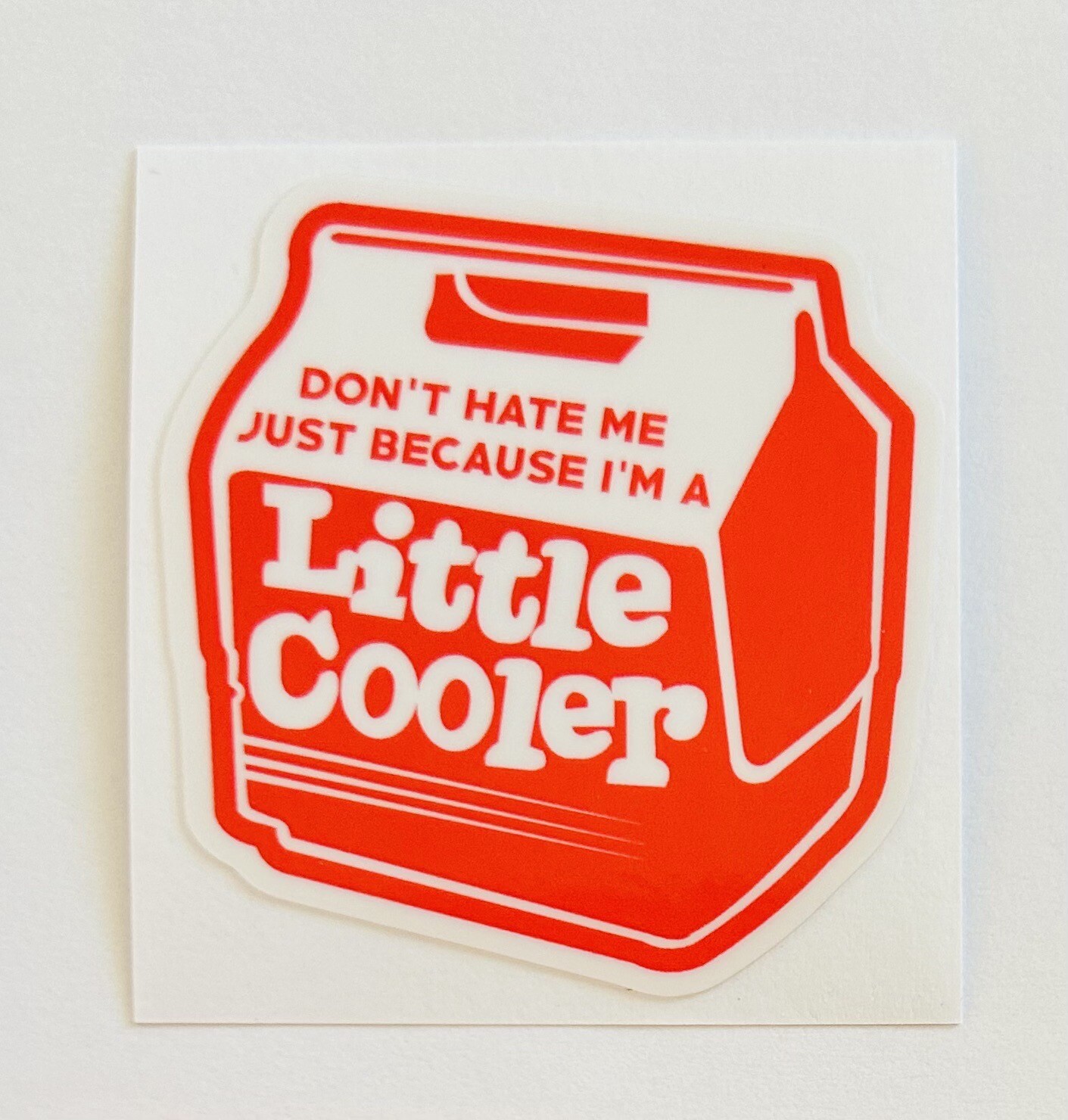 Don’t Hate Me Because I’m A Little Cooler Vinyl Decal Sticker Humor