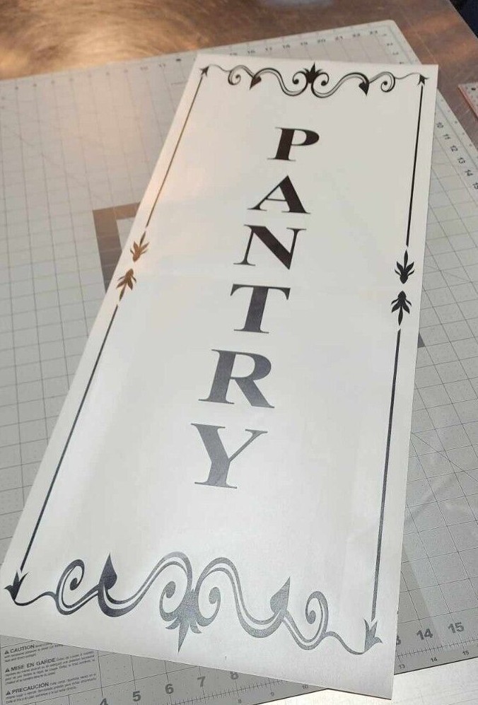 Pantry vinyl vertical door decal, kitchen sticker, wall art, farmhouse