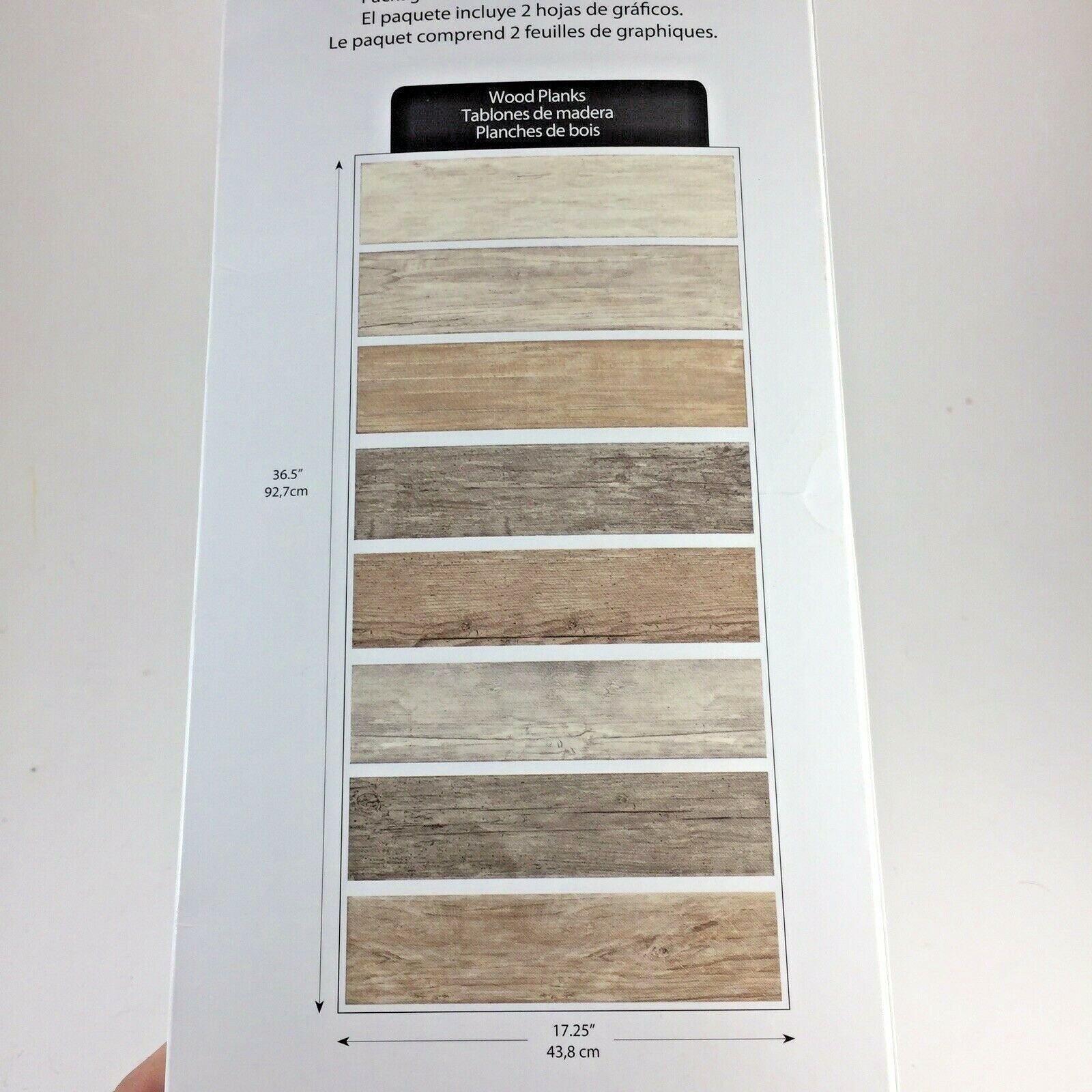 ROOM MATES Rustic Brown Tan Shiplap Wood Planks Peel & Stick Wall Decals