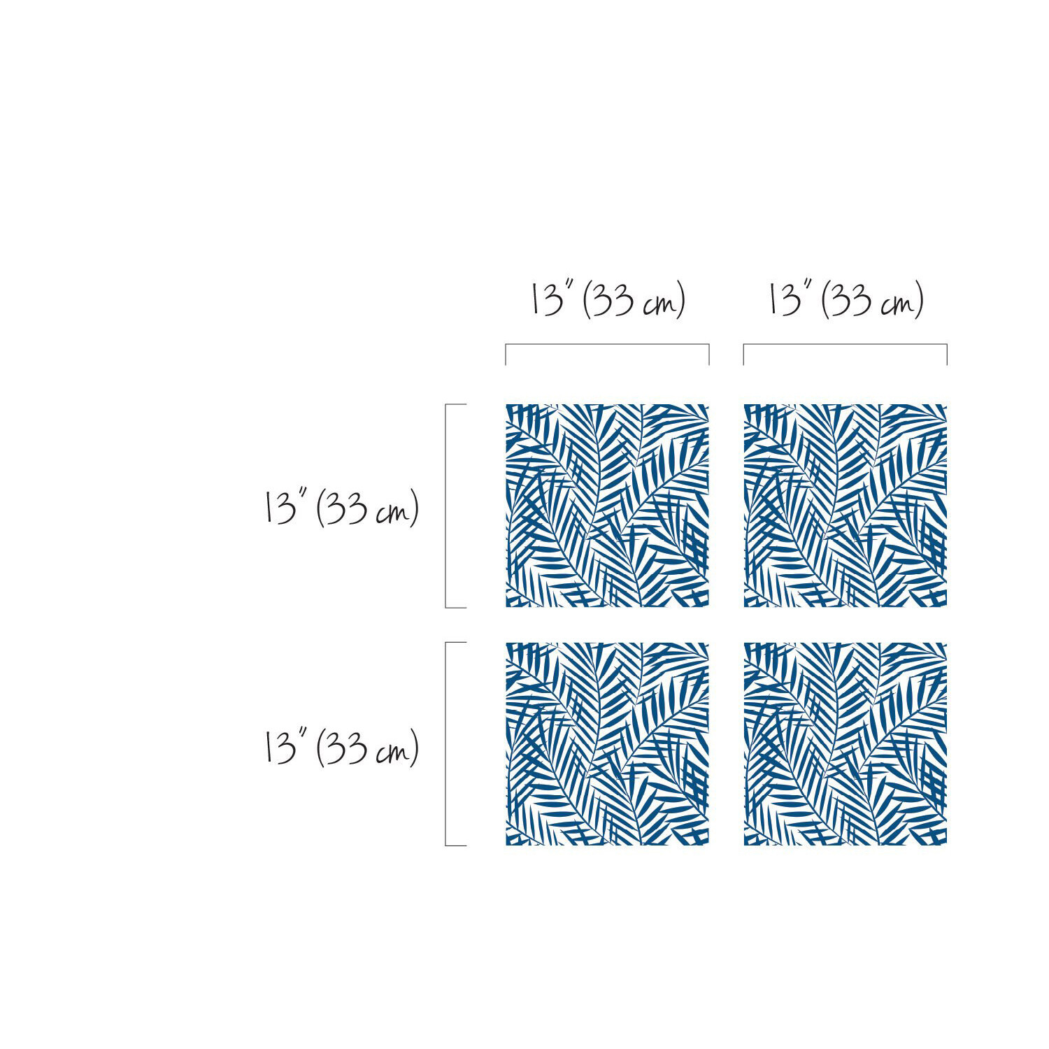 Decals for Kallax / Expedit IKEA Blue Palm Pattern Tropical Peel & Stick hack
