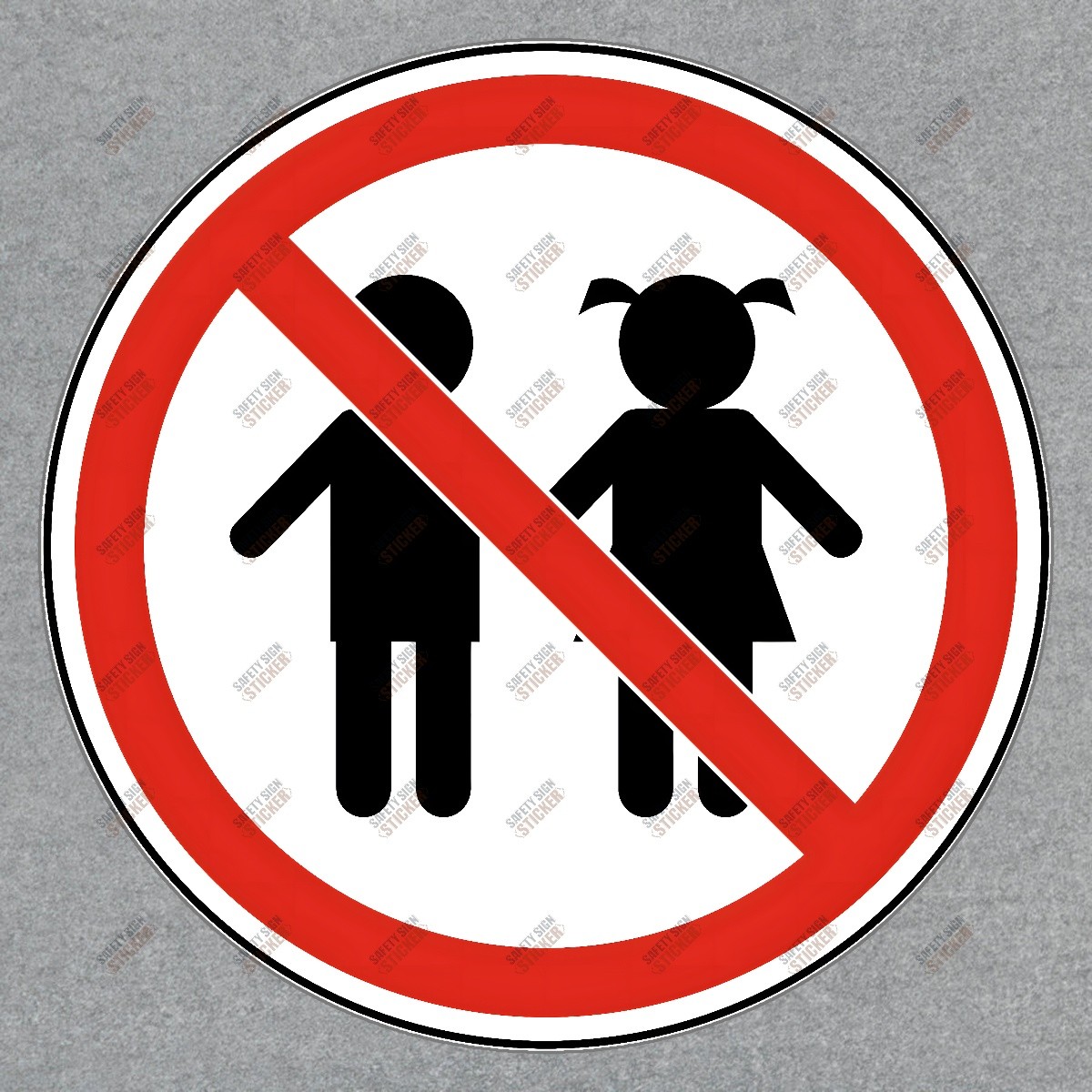 No Children Allowed Safety Sign Sticker Workplace Compliance and #634841