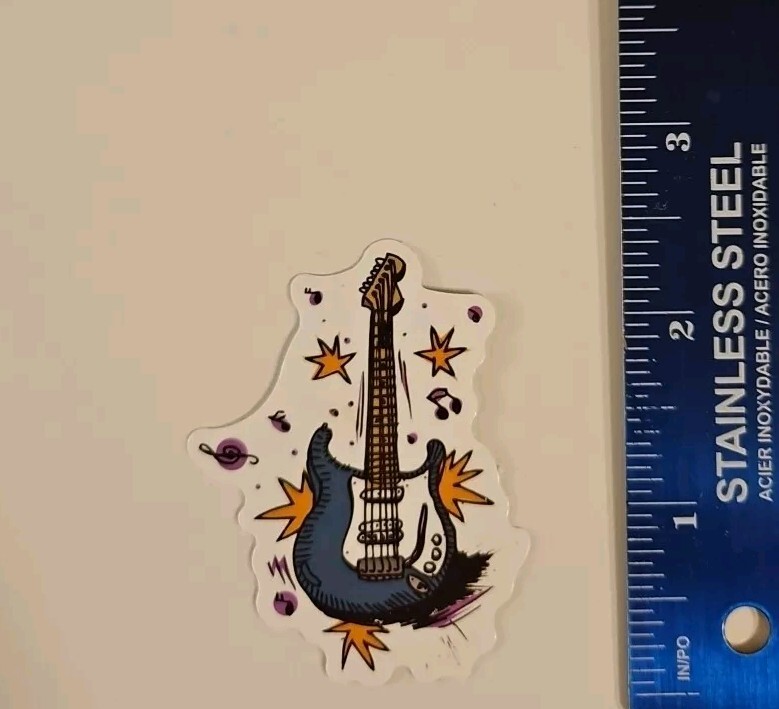 Electric Guitar Sticker / Decal (For Laptop Amp Speaker Guitar Case Accessories)