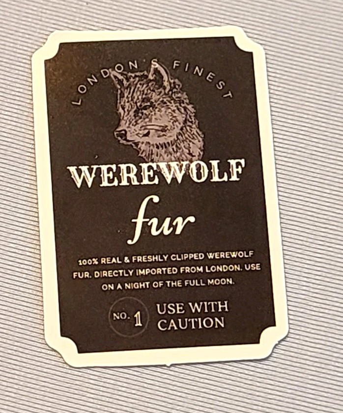 Werewolf Fur London Finest Sticker Vinyl Die Cut Scrapbook Journal Decal Gothic