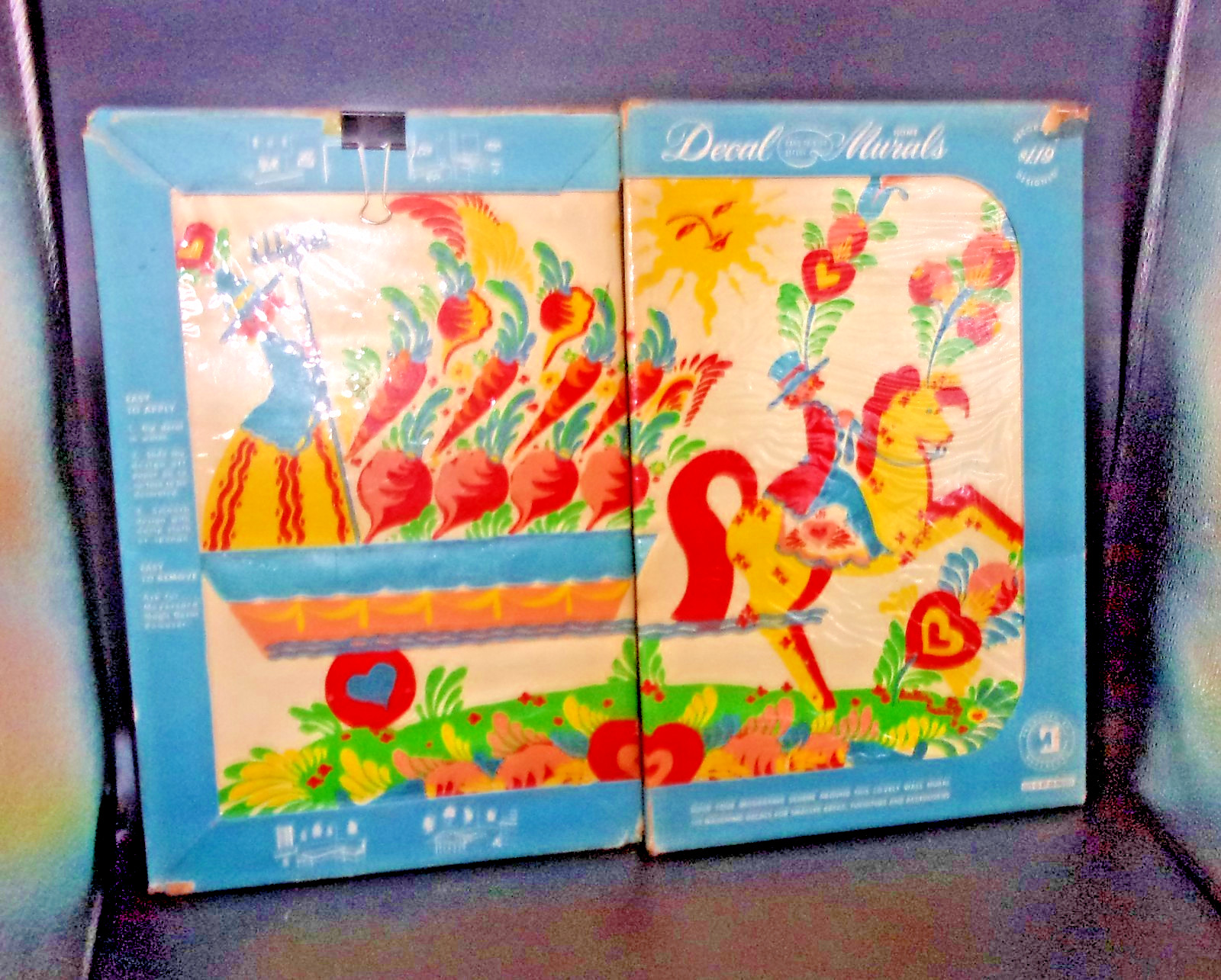 Vintage PETER HUNT, Nursery or childs Mural Decals Wall Sticker lot of 2,