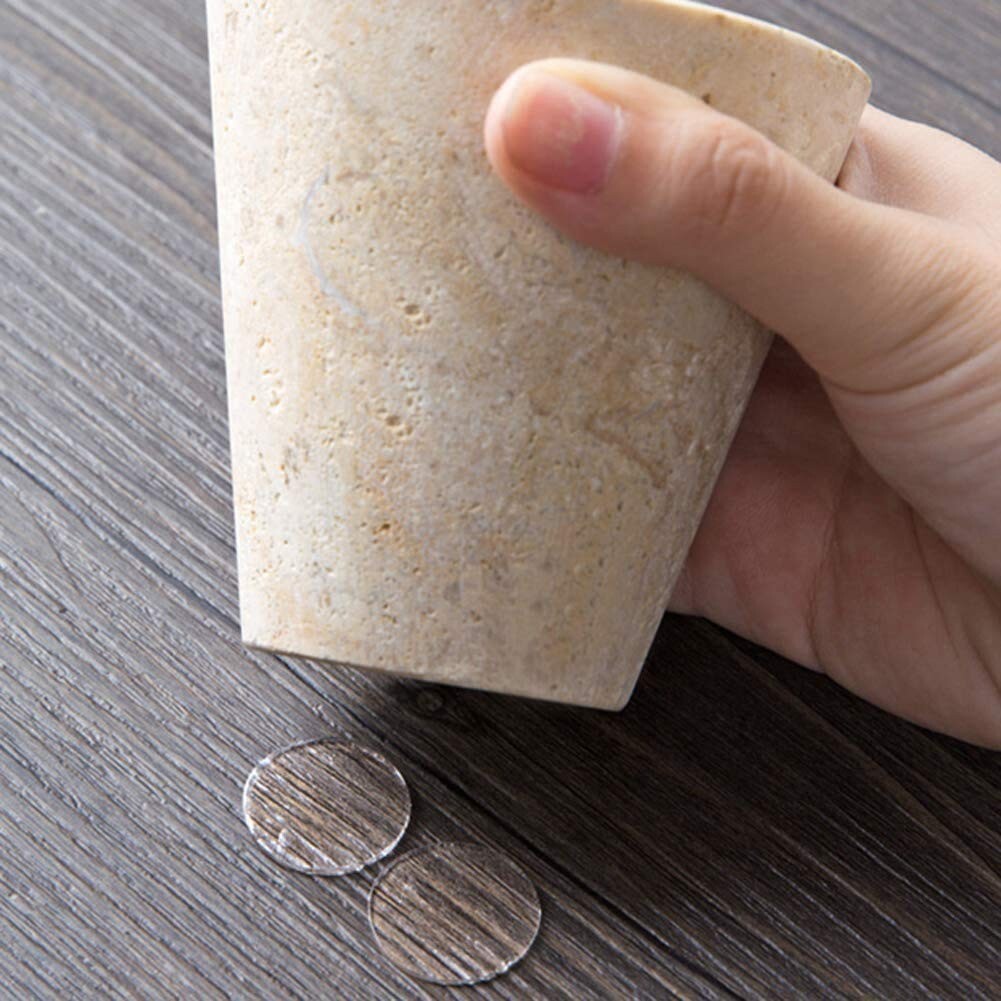 0.8" Round Traceless Stickers Adhesive Transparent Double-sided Tape Fixed Clear