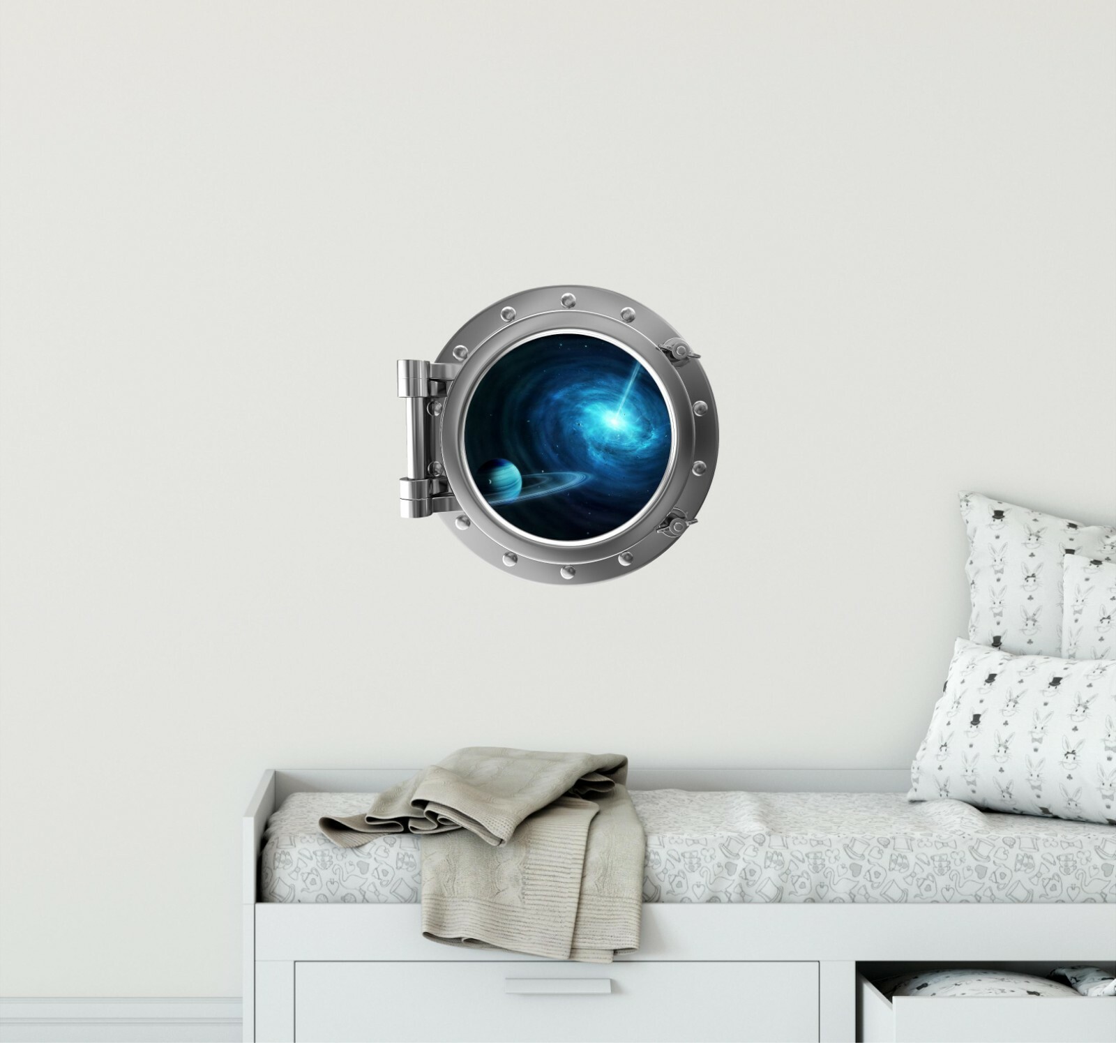 PortScape Exploding Star Space Porthole Window Wall Decal Vinyl Wall Sticker