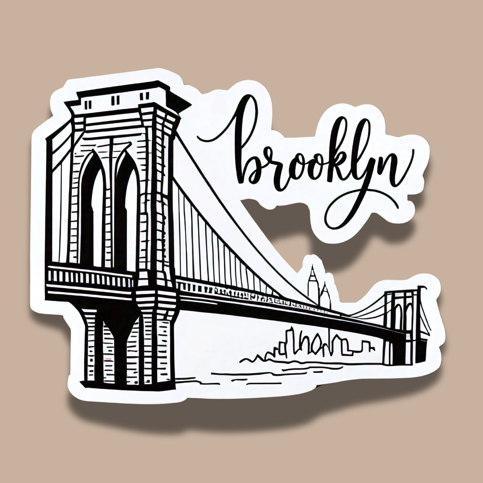 Brooklyn Bridge NYC New York 3" Vinyl Sticker