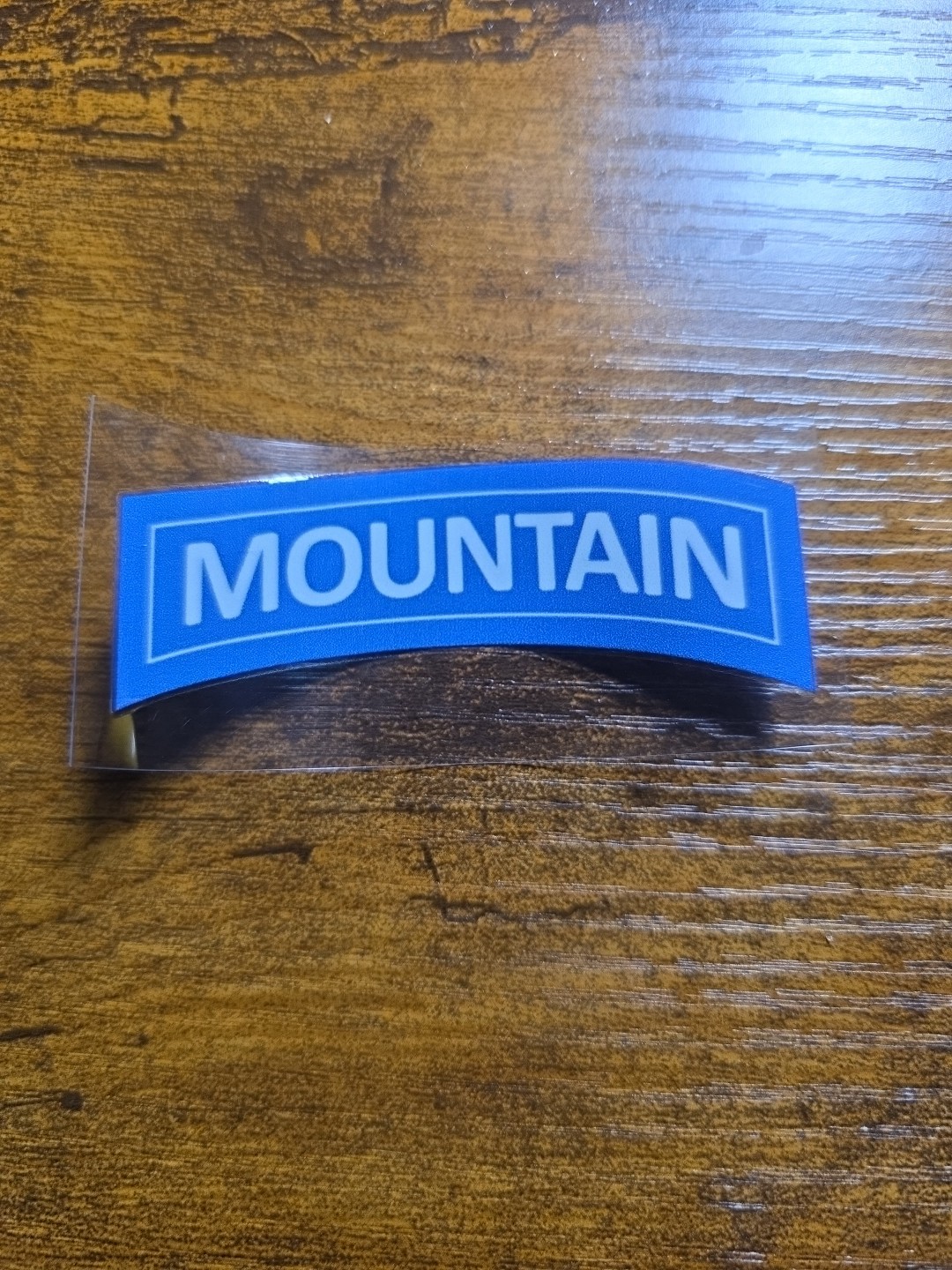 Mountain Tab BLU/ WHT 3in UV DTF Decal Waterproof Made In USA