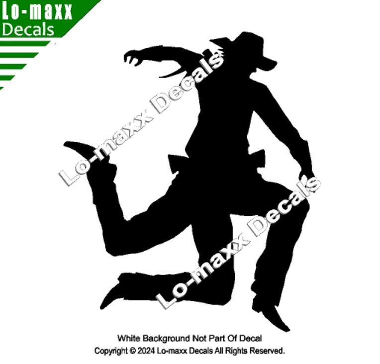 3 Legged Cowboy Western Whimsy Car Truck SUV Premium Quality Vinyl Decal