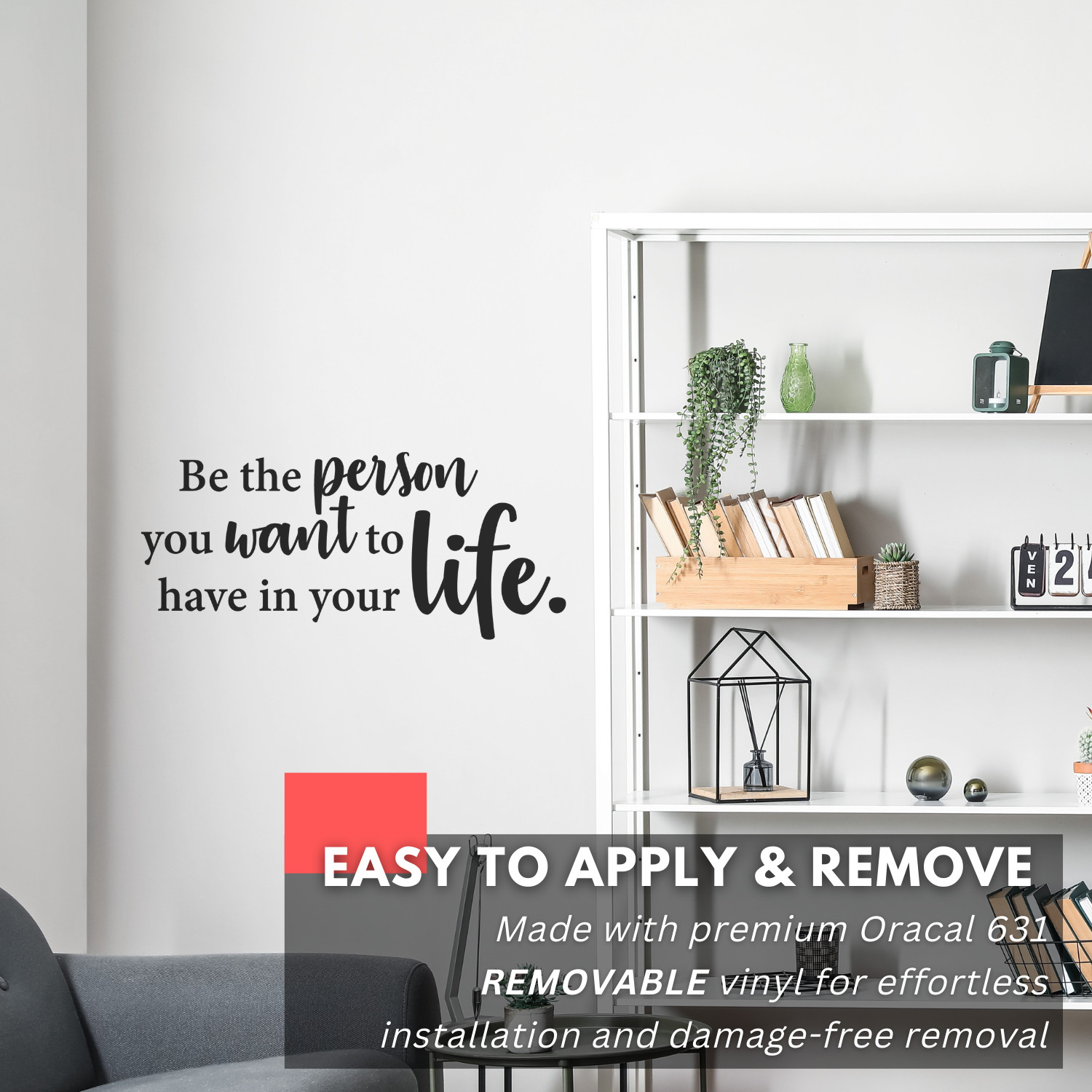 Be the Person You Want Wall Sticker Inspirational Quote Vinyl Decal Removable Ar