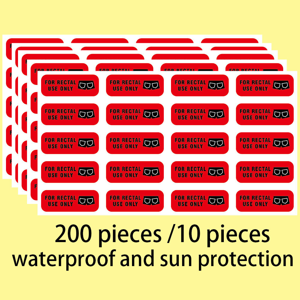 200 "For Rectal Use Only" Stickers Joke Decal Sticker（US STOCKS）