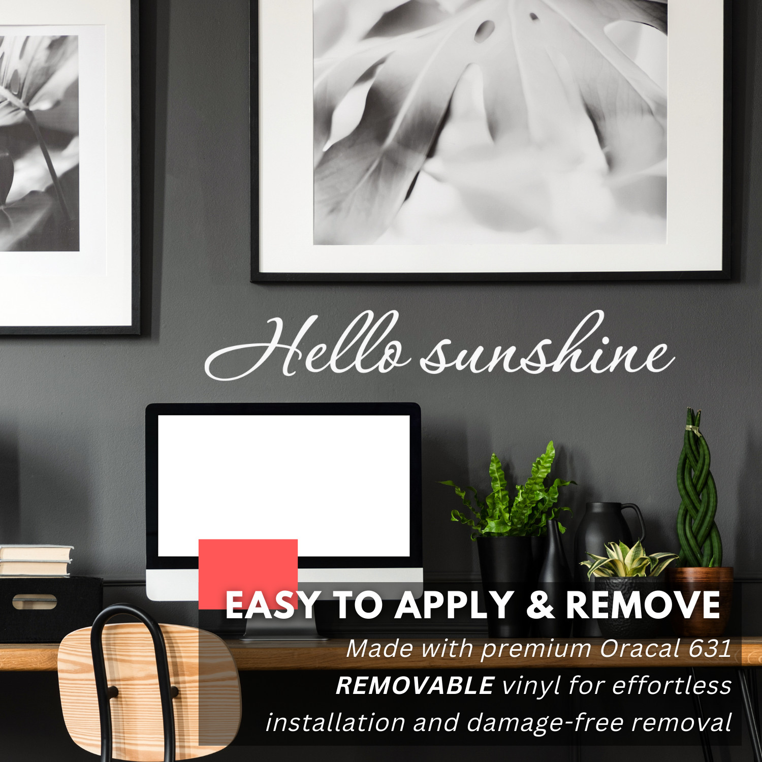 Hello Sunshine Bedroom Inspirational Love Wall Decal Sticker Quote Vinyl Decor