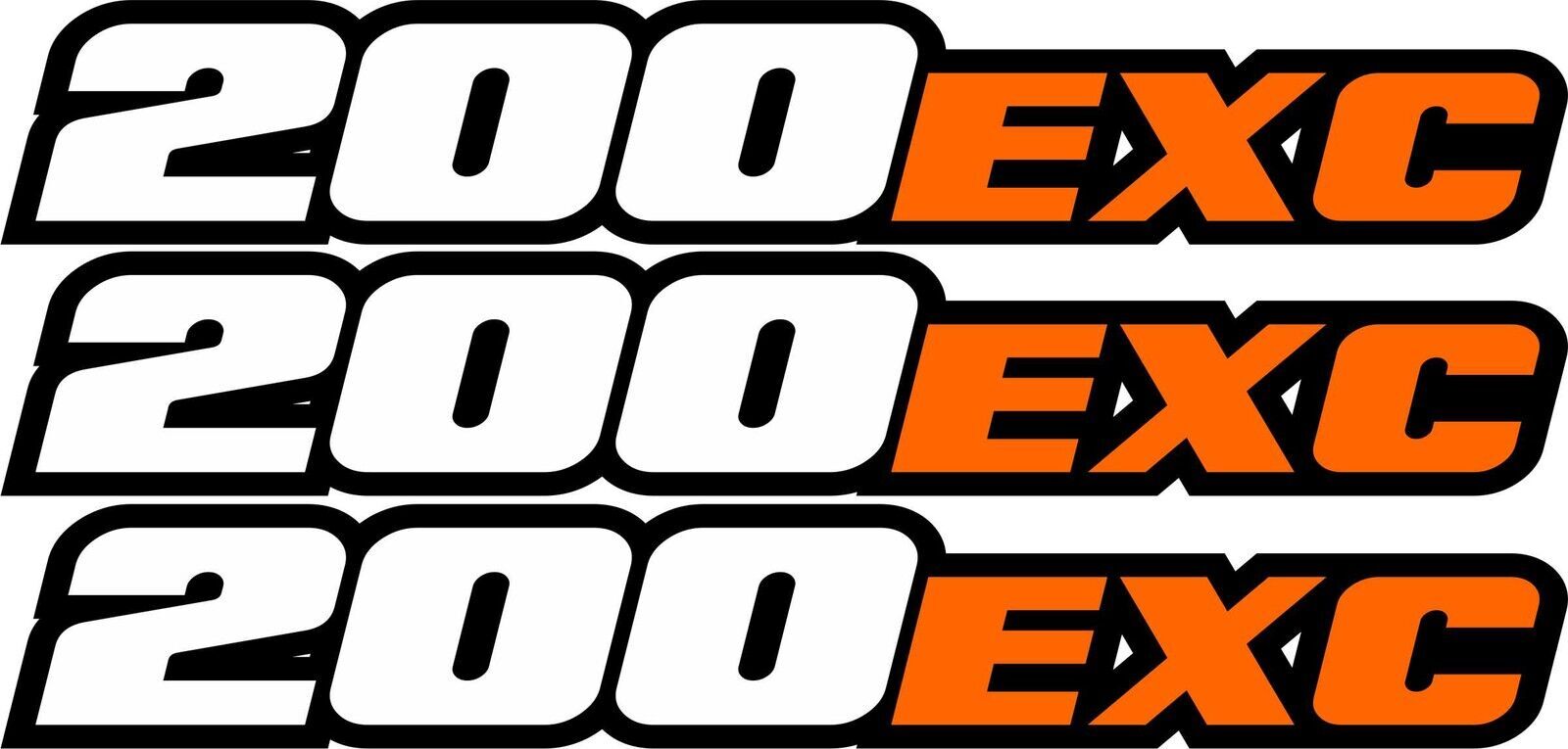 200EXC Swingarm Airbox Number Plate Decal