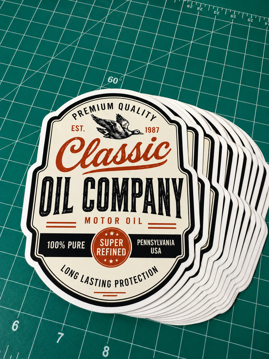 Custom Logo Vinyl Stickers Die Cut Full Color Waterproof Gloss Labels