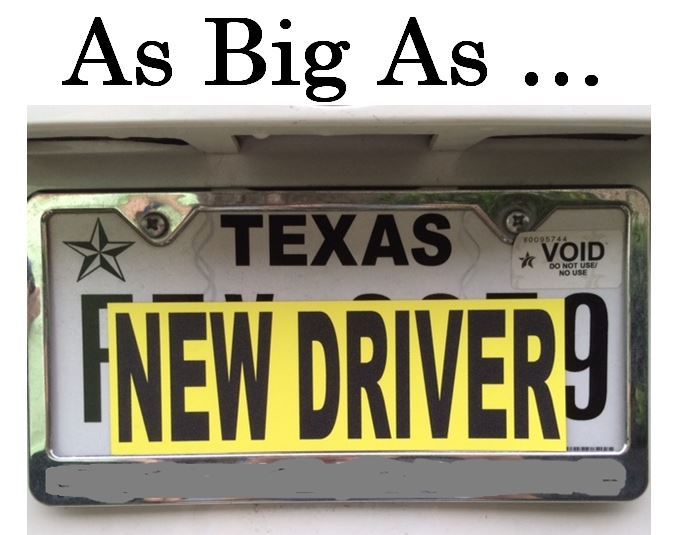 Shipped & Made in USA New Driver magnet sticker big text outdoor magnetic sign