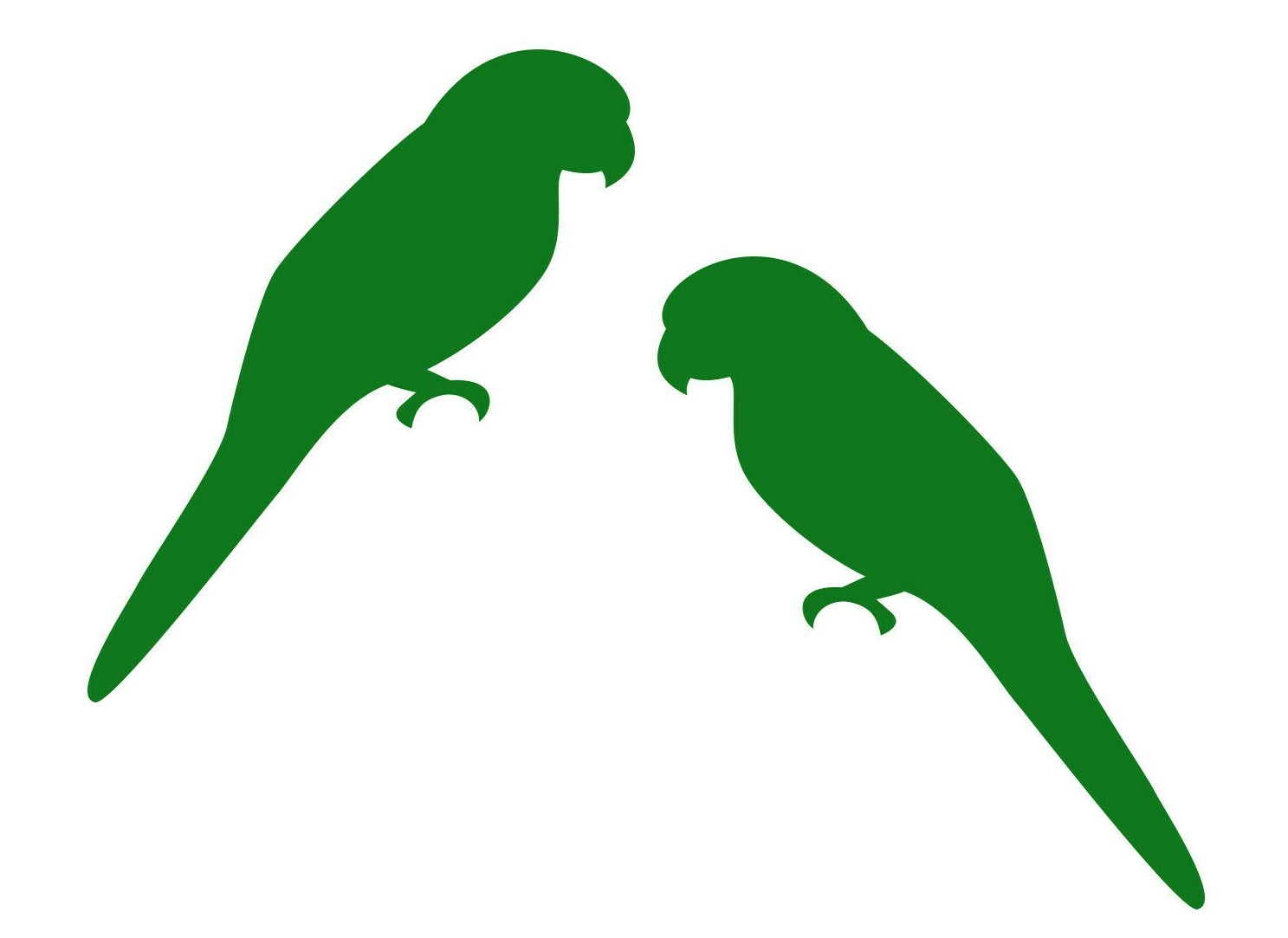 Parrot Decal 2 Pack – Silhouette Bird Stickers – Choose Color