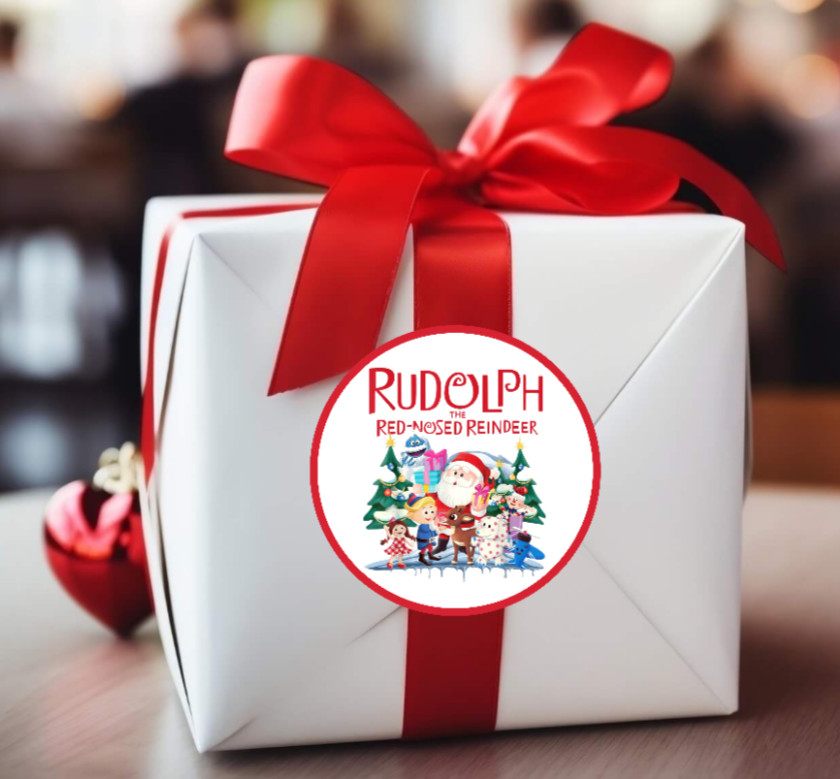 Christmas – "Rudolph" – 4" Vinyl Decal Sticker Gift Decor Jar Tumbler Car Laptop