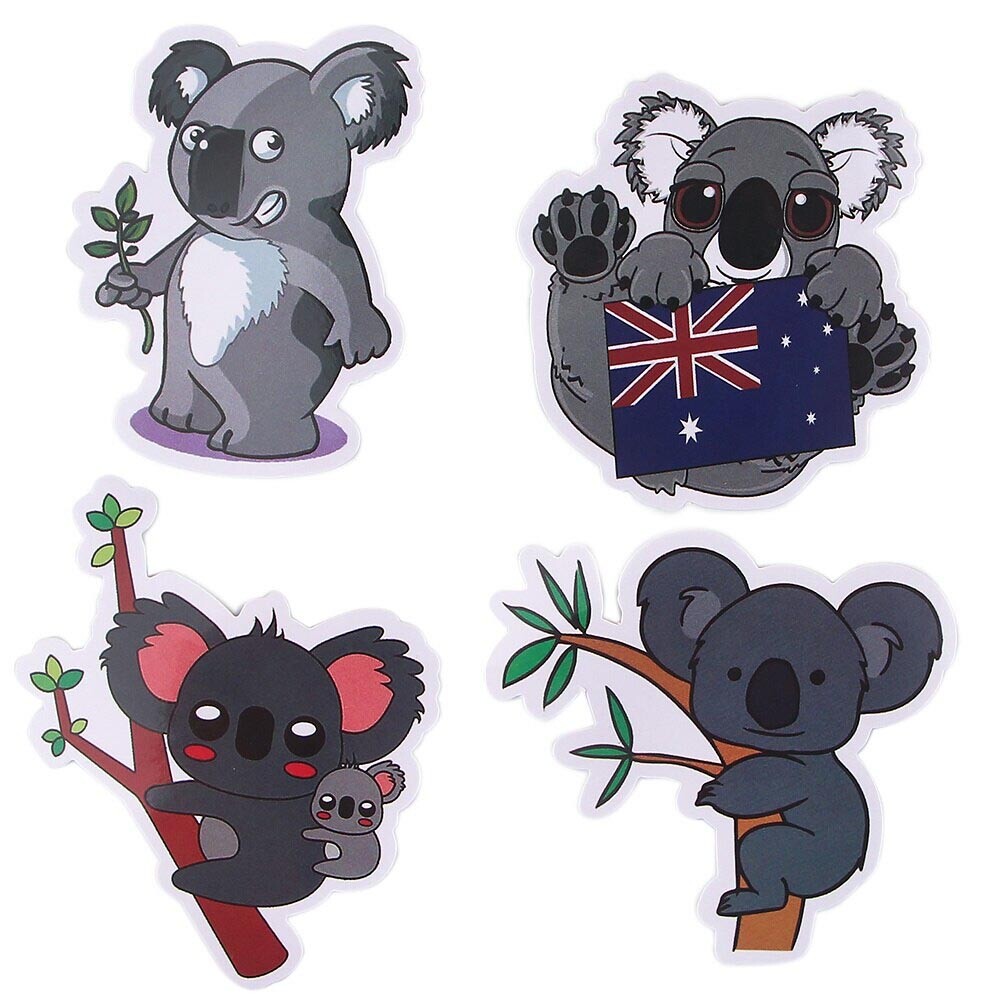 KOALA Vinyl Stickers [A] AUSTRALIA Animals BEAR ~Waterproof WATER BOTTLE Decals
