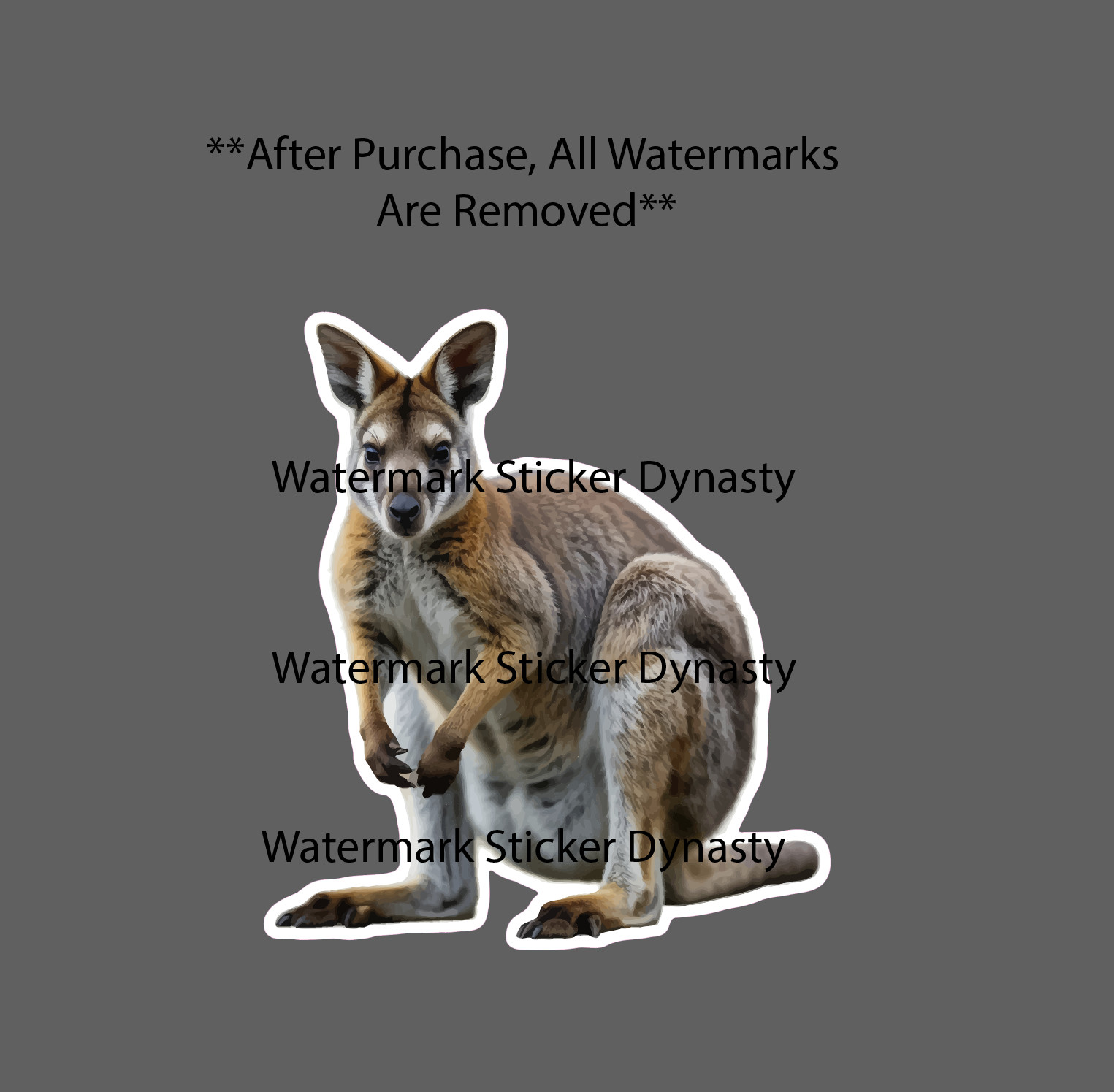 Wallaby Sticker Waterproof Decal Animal Outback Australia Gift NEW