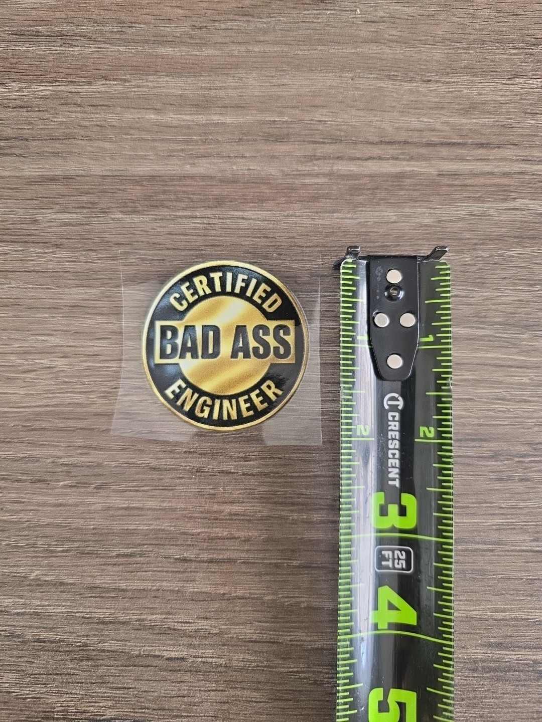 Certified Badass Engineer UV DTF Decal Sticker Waterproof Vehicle,Hardhat,Laptop