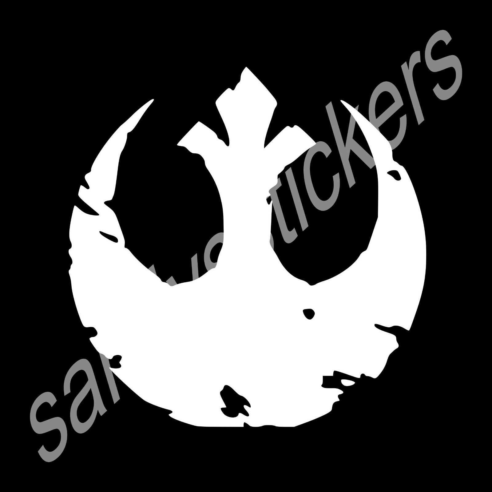 2x REBEL Alliance "Tattered" Stickers Vinyl Decals – Star Wars – Car Window