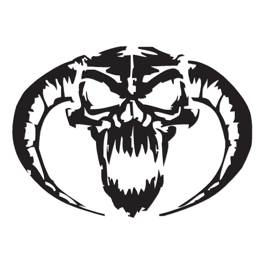 Demon Devil Skull – Vinyl Decal Sticker – Multiple Color & Sizes – ebn205