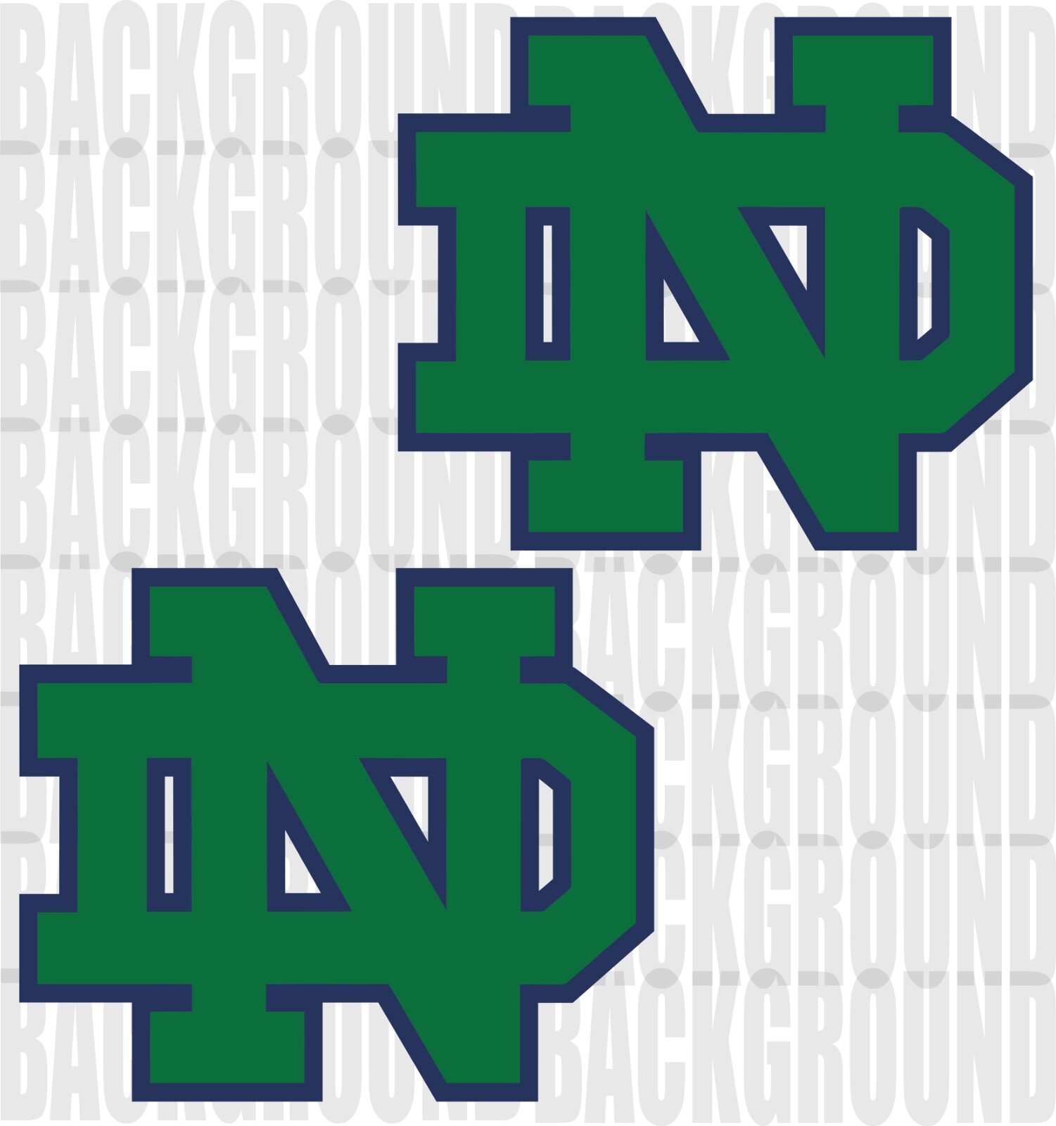 2 University of Notre Dame ND Cornhole Decals LARGE 12.5×10.5" Stickers