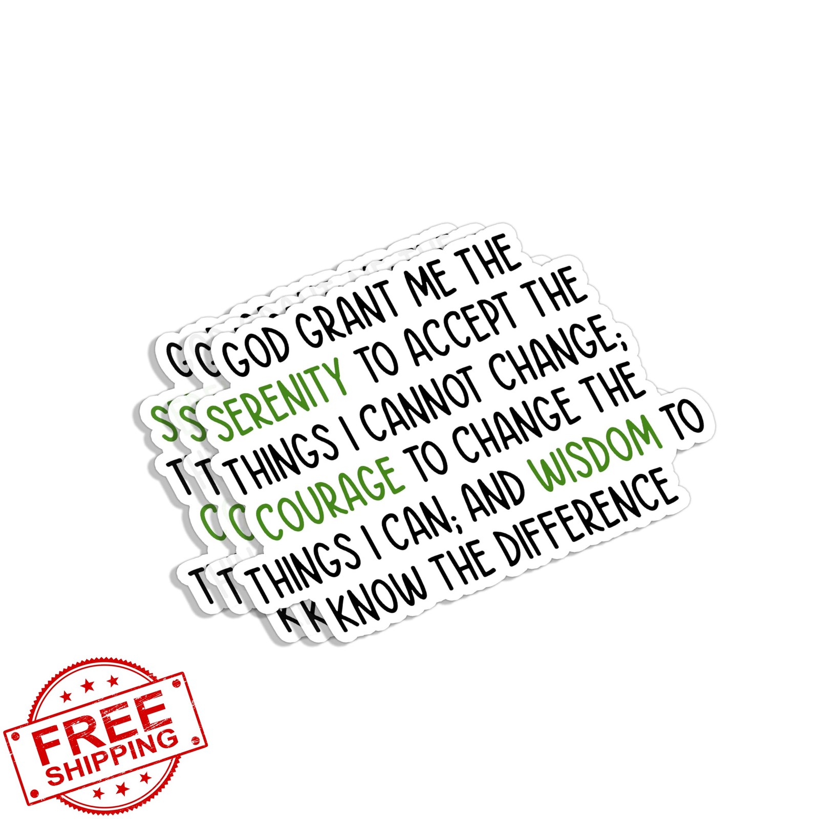 LAVENDRIX Serenity Prayer Christian Sticker Vinyl 3×2.1in