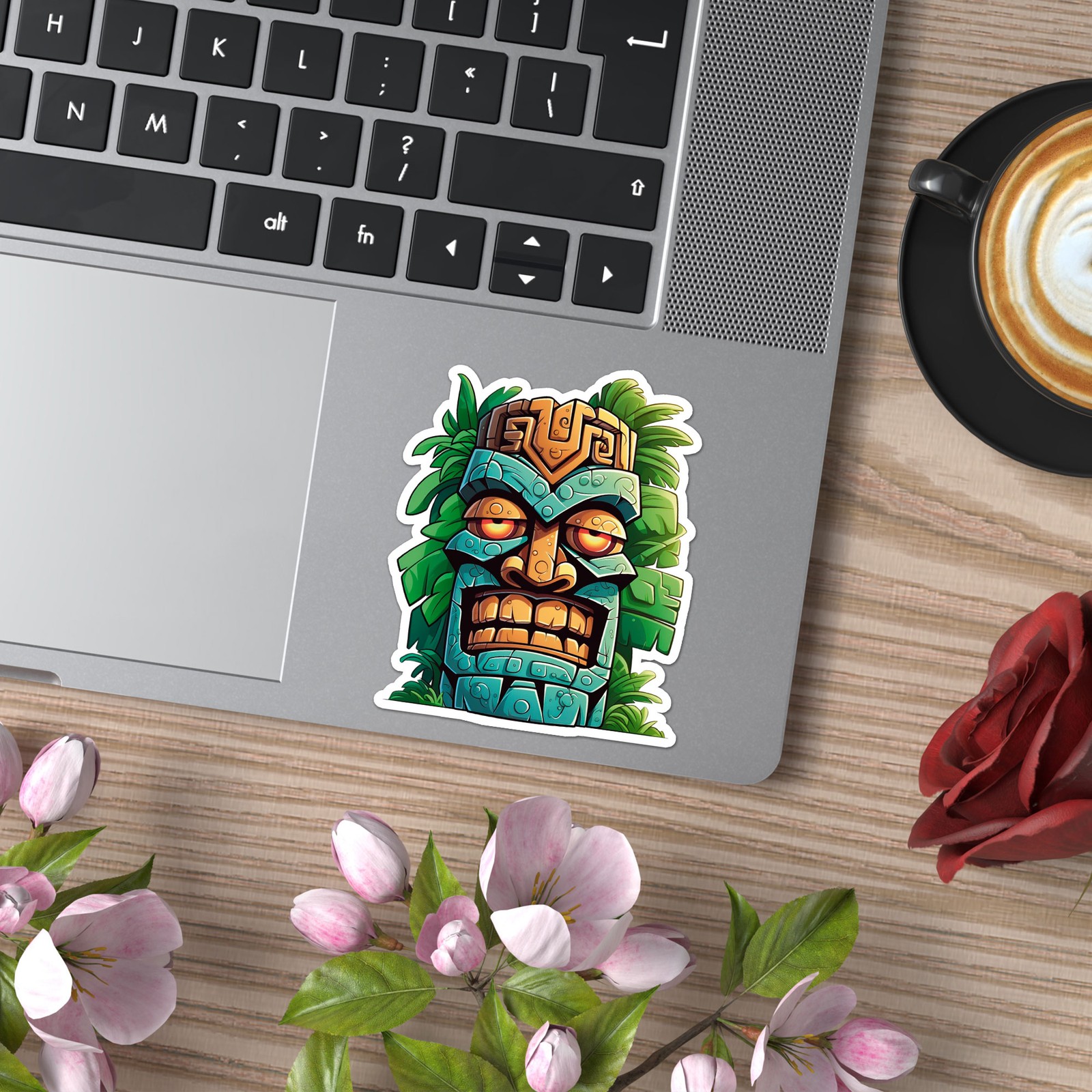 Tiki Statue – Vinyl Decal Sticker – Car Window Laptop – ebn11781