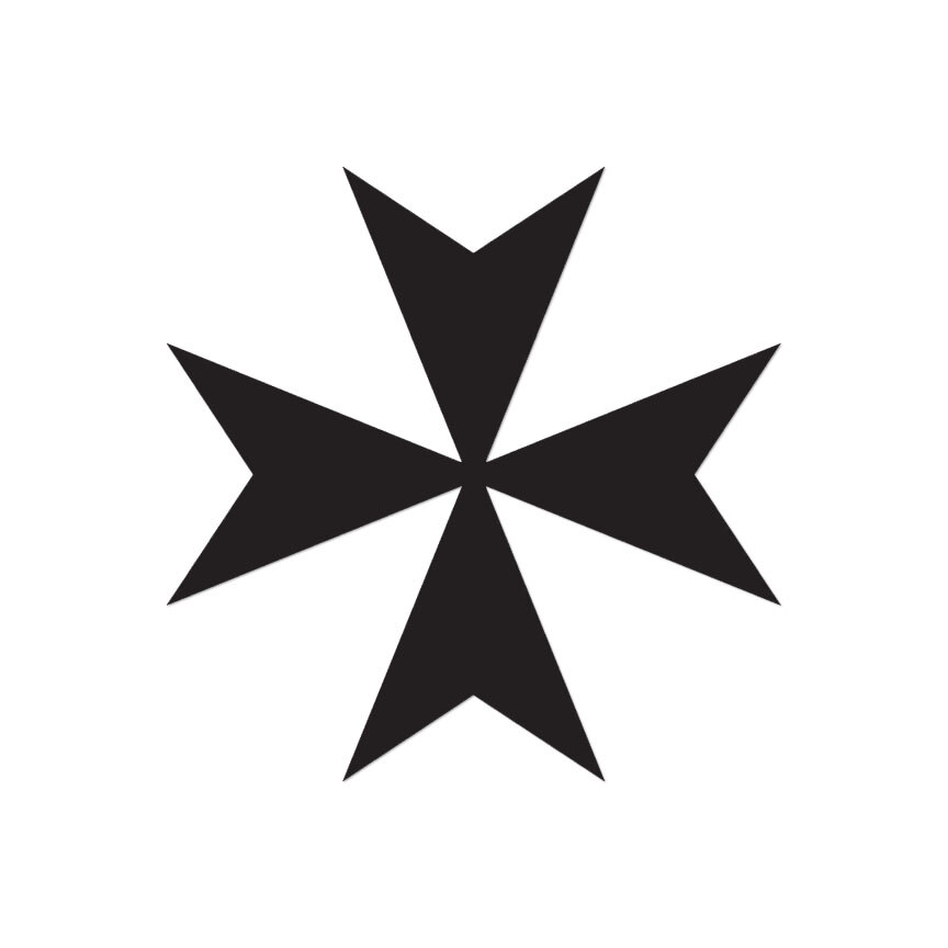 Maltese Cross – Vinyl Decal Sticker – Multiple Color & Sizes – ebn442