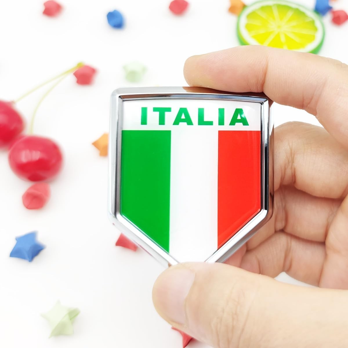 Italy Flag Decal Stickers Car Emblem Italian Car Accessories Decorations