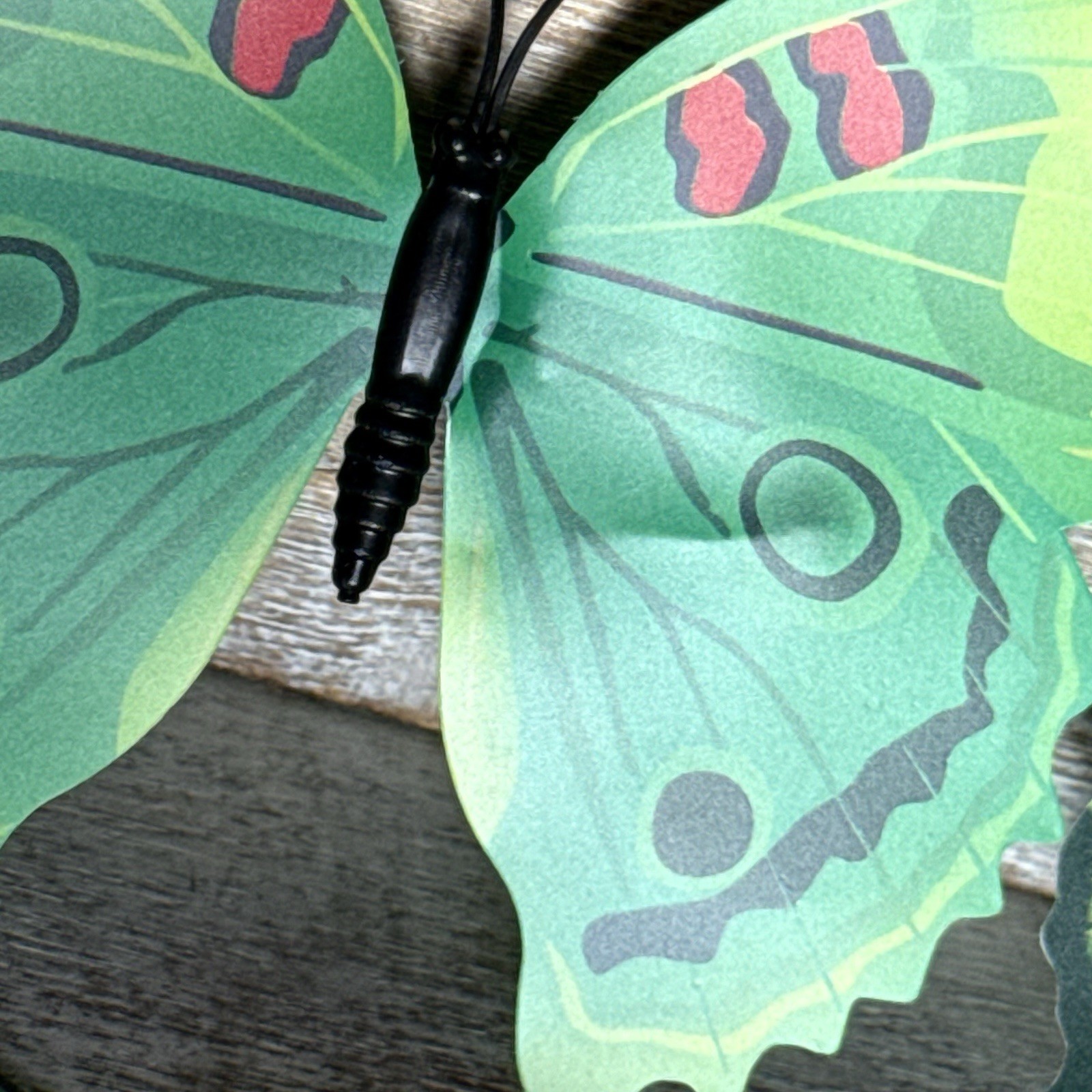 Lot of 12 3D Realistic Butterfly Wall Stickers Different Sizes, Shapes GREEN New
