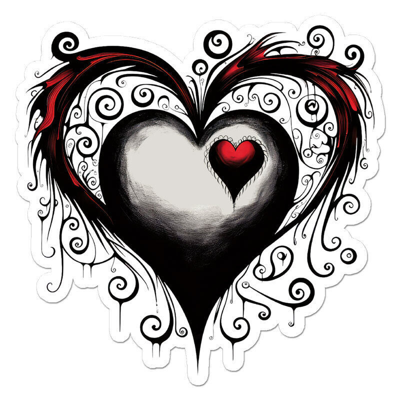 Gothic Heart Sticker Decal